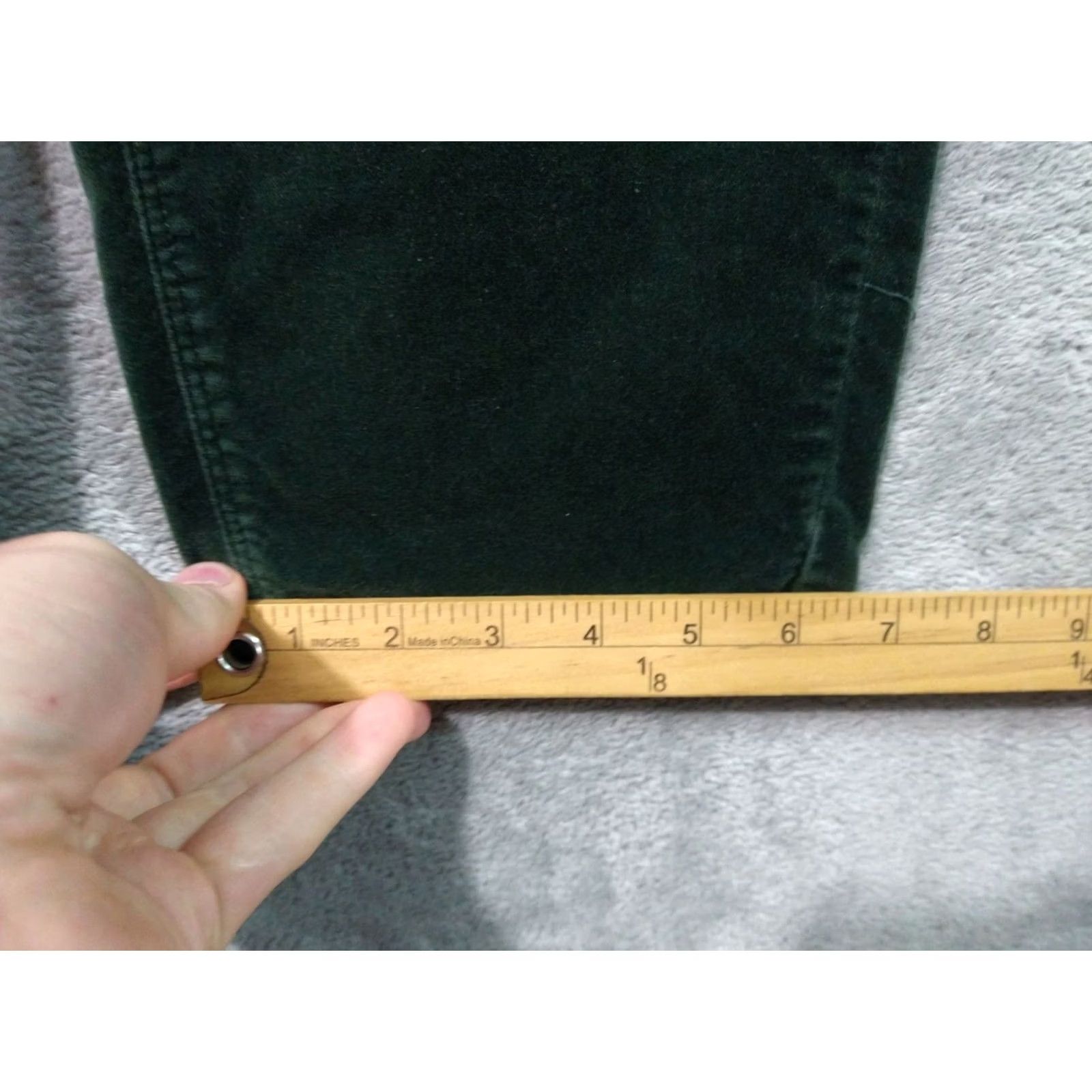 J. Jill J. Jill Pants Womens 16 Green Velvet Skinny High Rise 5 Pocket Stretch Cotton Tapered Shirt? Size 38" / US 16 / IT 52 - 6 Thumbnail