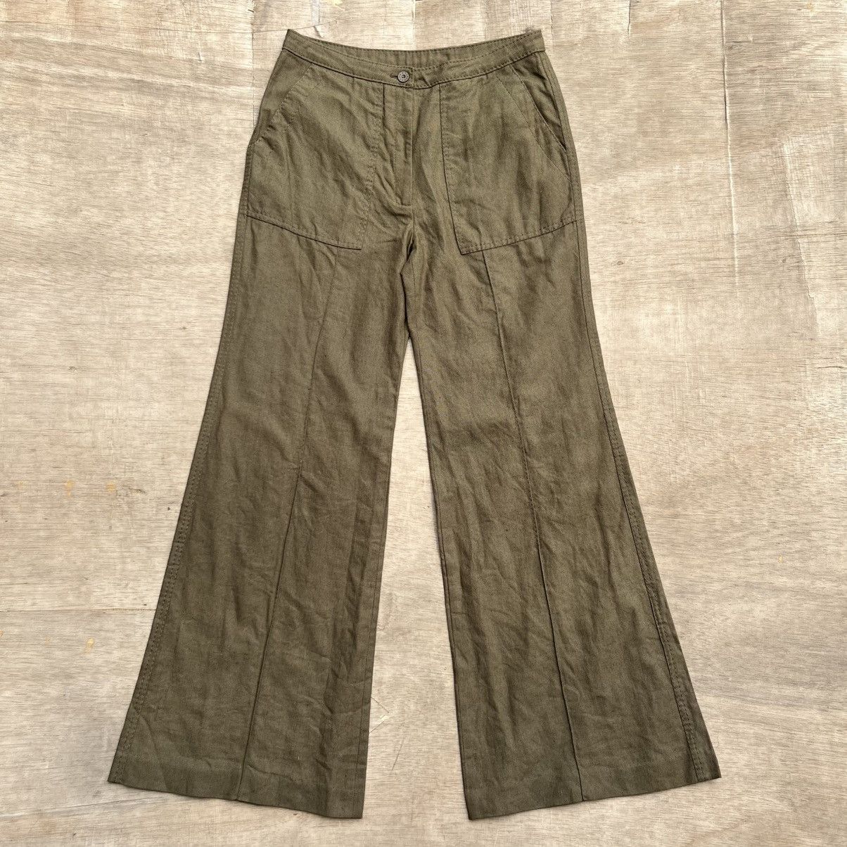 If Six Was Nine × Japanese Brand × Vintage LA MODA GOJI FLARED LINEN TORNADO MART STYLE Size 28" / US 6 / IT 42 - 7 Thumbnail