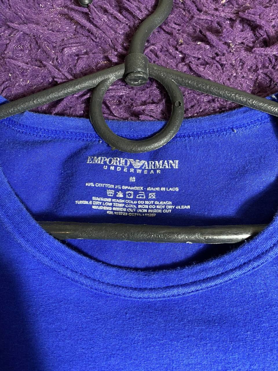 Emporio Armani × Vintage 90s Vintage Emporio Armani Big Logo Marine Cotton T-Shirt Size US M / EU 48-50 / 2 - 2 Thumbnail