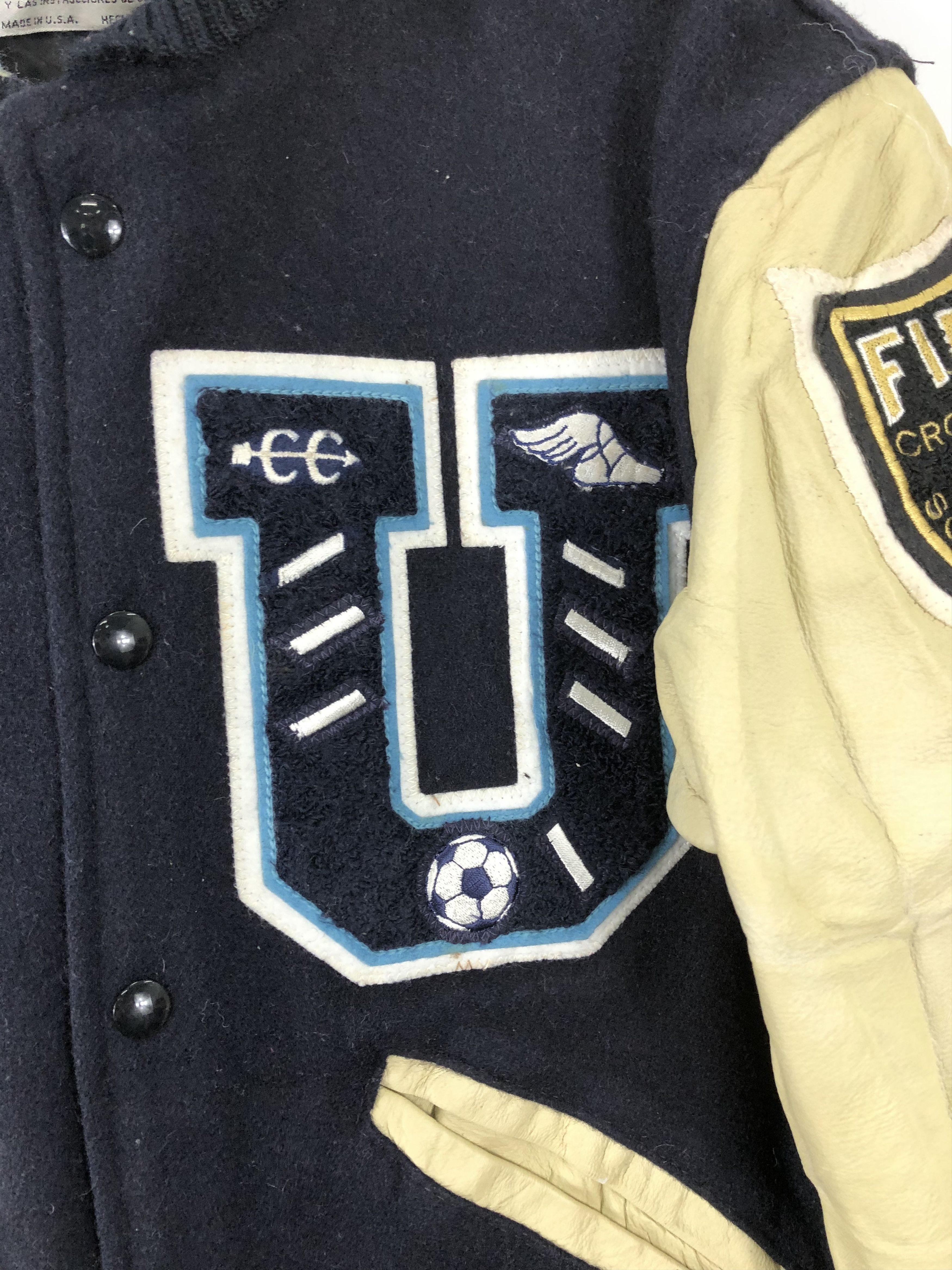 Delong Vintage Delong Varsity Jacket University Full Patches V0236 Size US XS / EU 42 / 0 - 8 Thumbnail