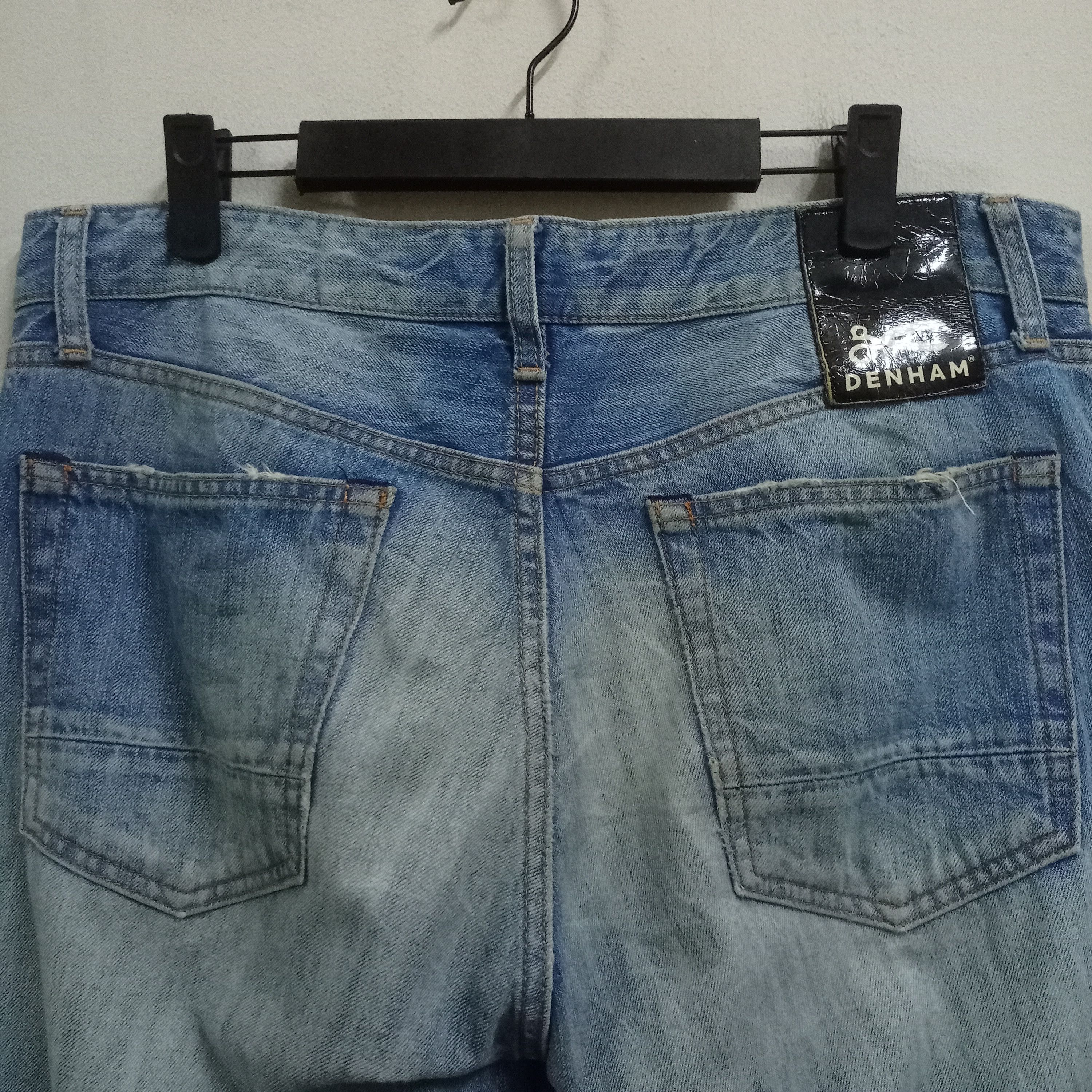 DENHAM Vintage Denhan Razor Blue Wash Loose Jeans 35x33 Size US 35 - 8 Thumbnail