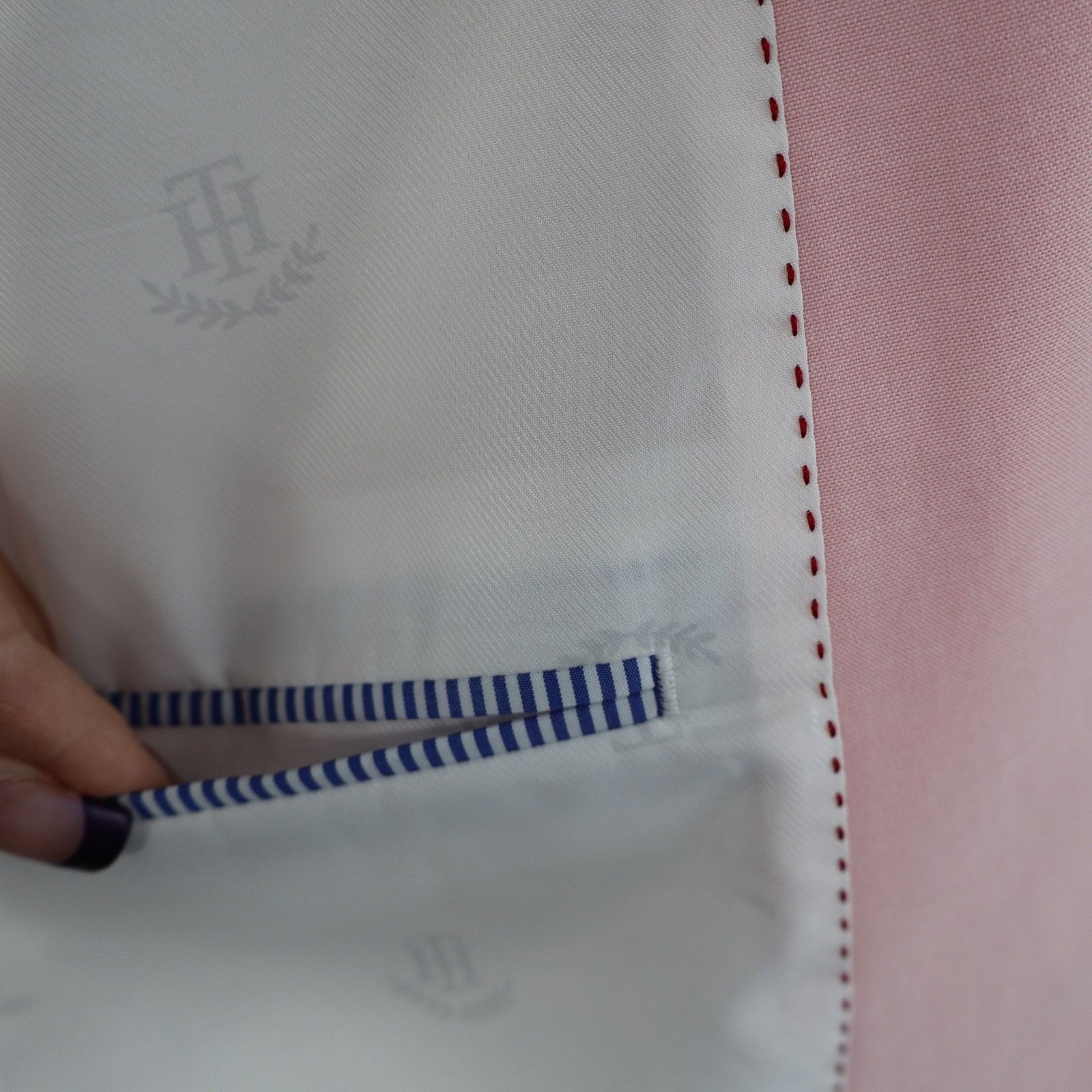 Tommy Hilfiger Tommy Hilfiger Modern Fit Flex Blazer Men 40L Pink Classic Size 40L - 14 Thumbnail