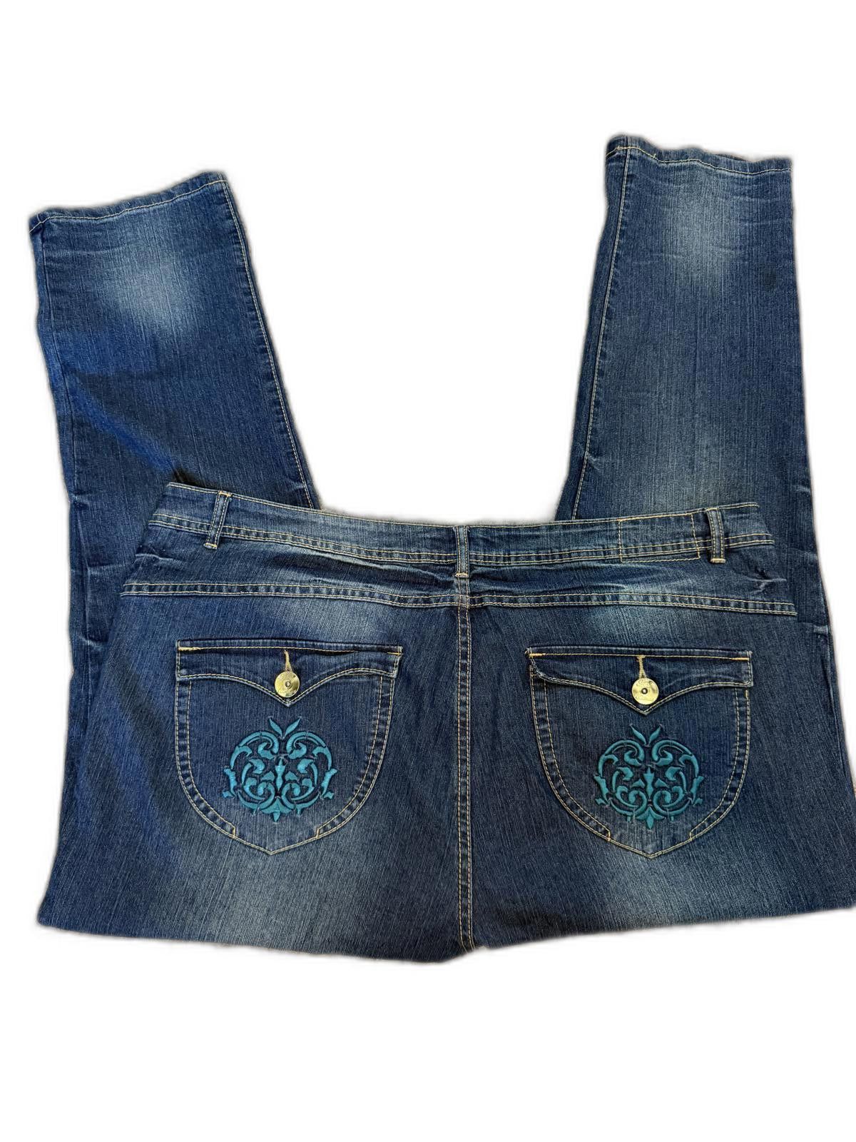 Designer vintage Y2K Apple Bottoms Jeans Size 42" / US 20 - 2 Thumbnail