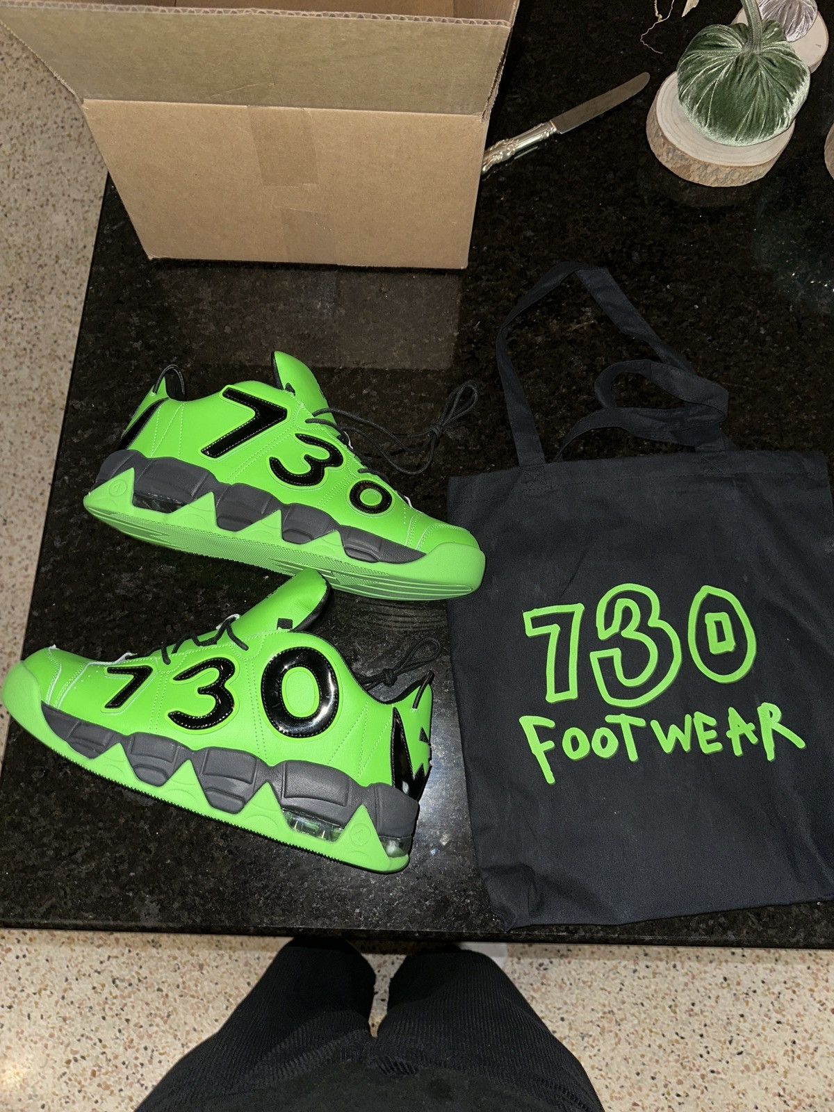 image of 730 Footwear X Asspizza X Fathersteve Shoes in Green, Men's (Size 12)
