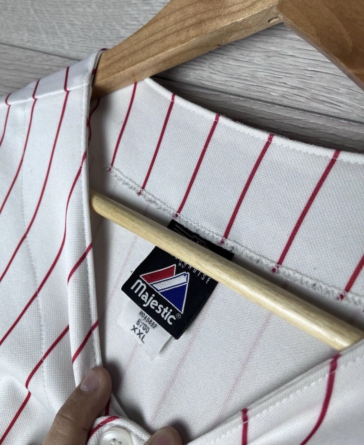 Majestic Vintage men’s sport jersey Majestic Phillies size Xxl Size US XXL / EU 58 / 5 - 7 Thumbnail