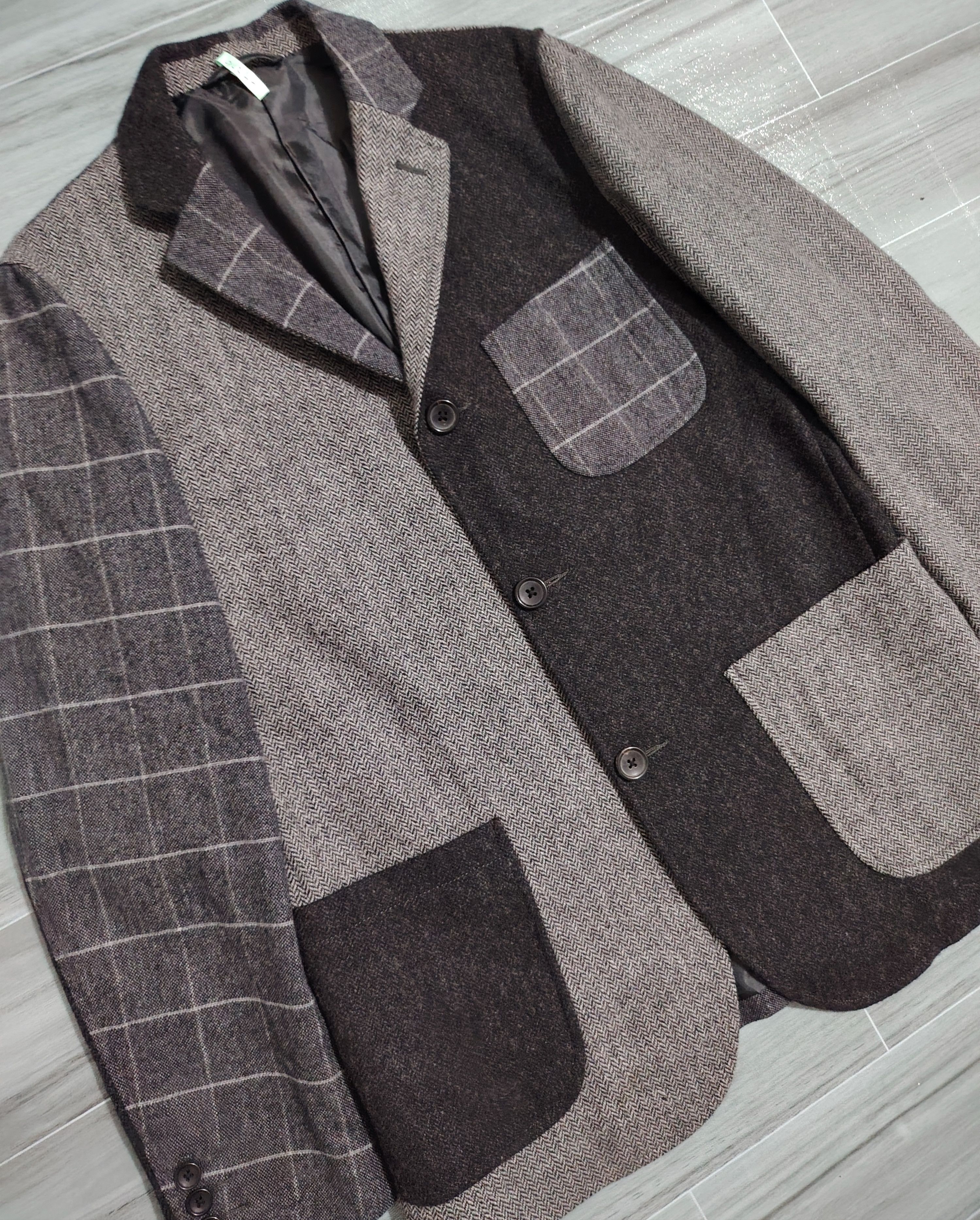 Beams Japan BEAMS - Crazy 3-B Wool Tailored Jacket Size 46R - 3 Thumbnail