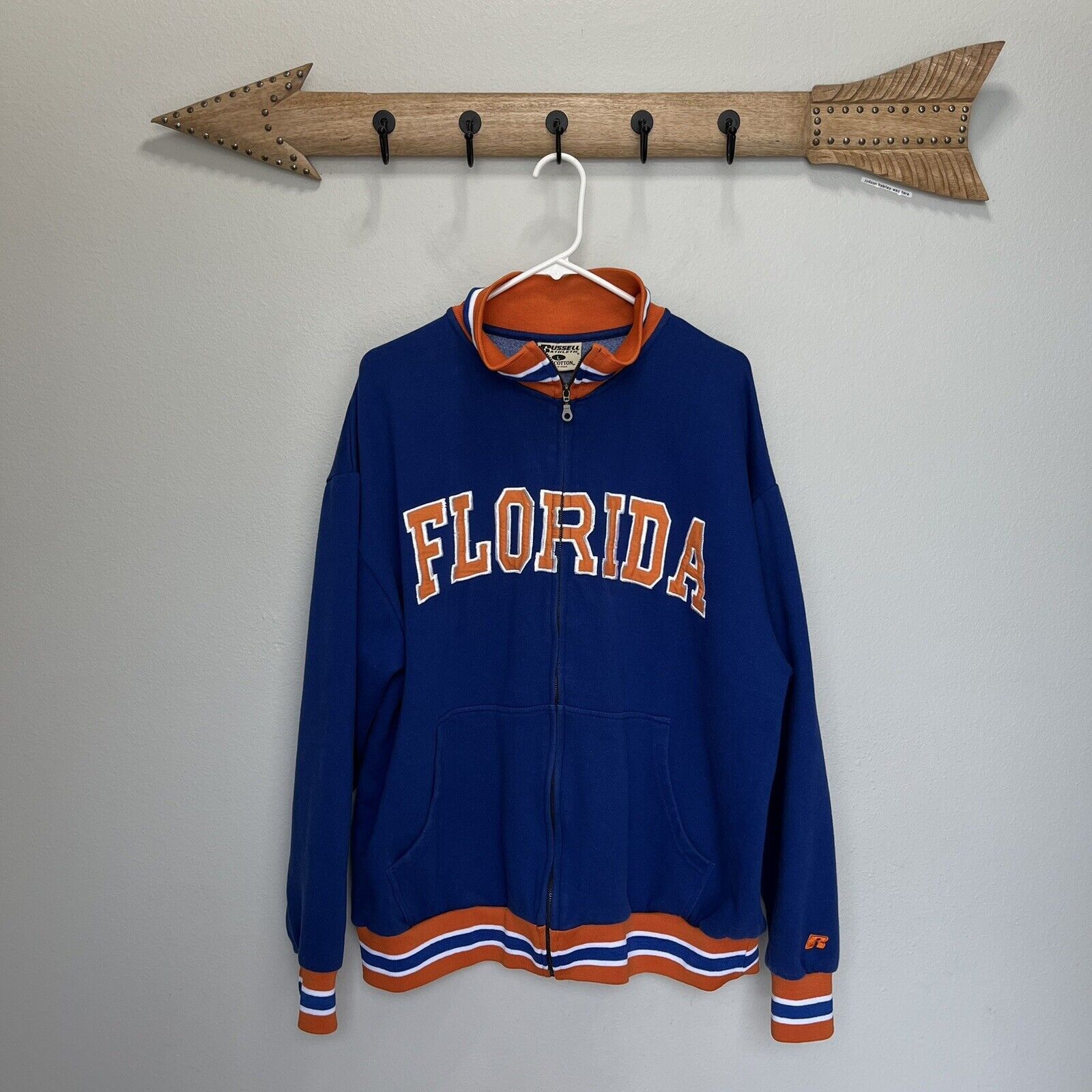 Russell Athletic Russell | Vintage Florida Gators Zip Up Varsity Sweatshirt Size US L / EU 52-54 / 3 - 1 Thumbnail