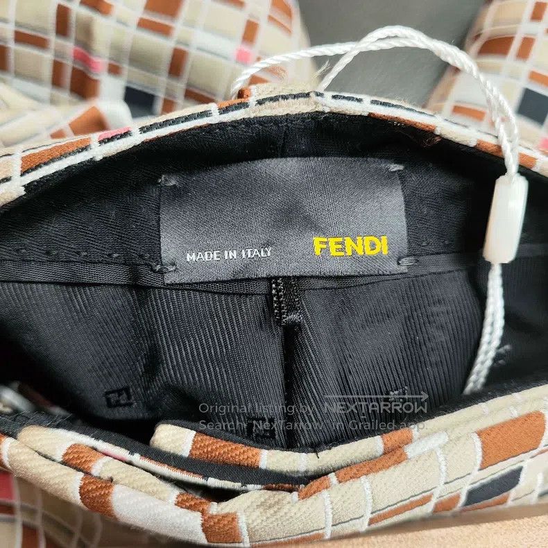 Fendi Fendi Silk and Cotton Checkered Trousers Size 26" / US 2 / IT 38 - 5 Thumbnail