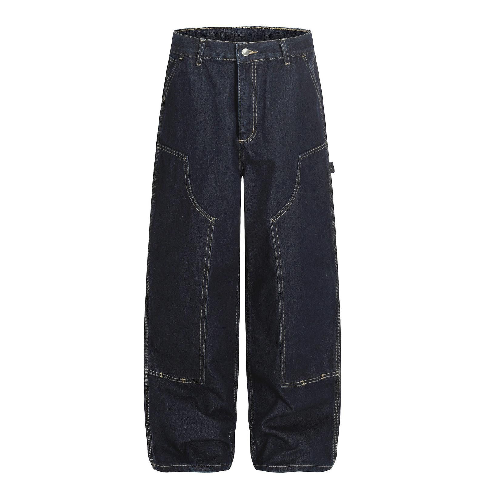 dart double knee jeans cigarette CHOCOLATE while a relaxed fit keeps them comfortable throughout the day. all