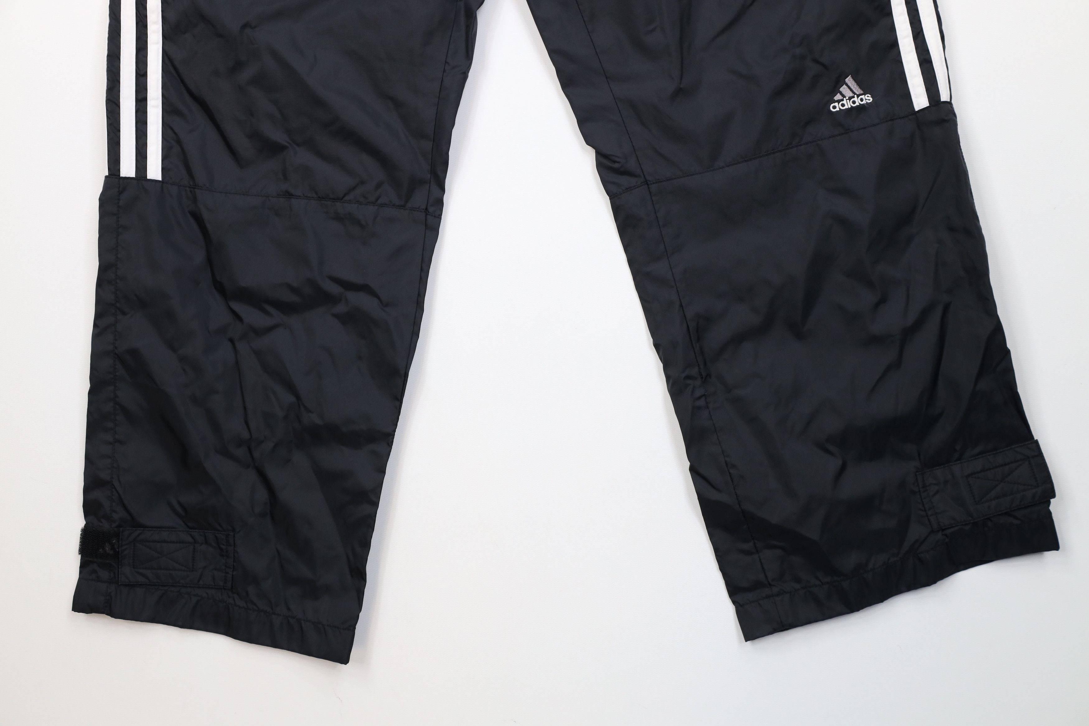 Adidas Vintage Y2K 2001 Adidas Wide Leg Windbreaker Pants Black Size US 36 / EU 52 - 4 Thumbnail