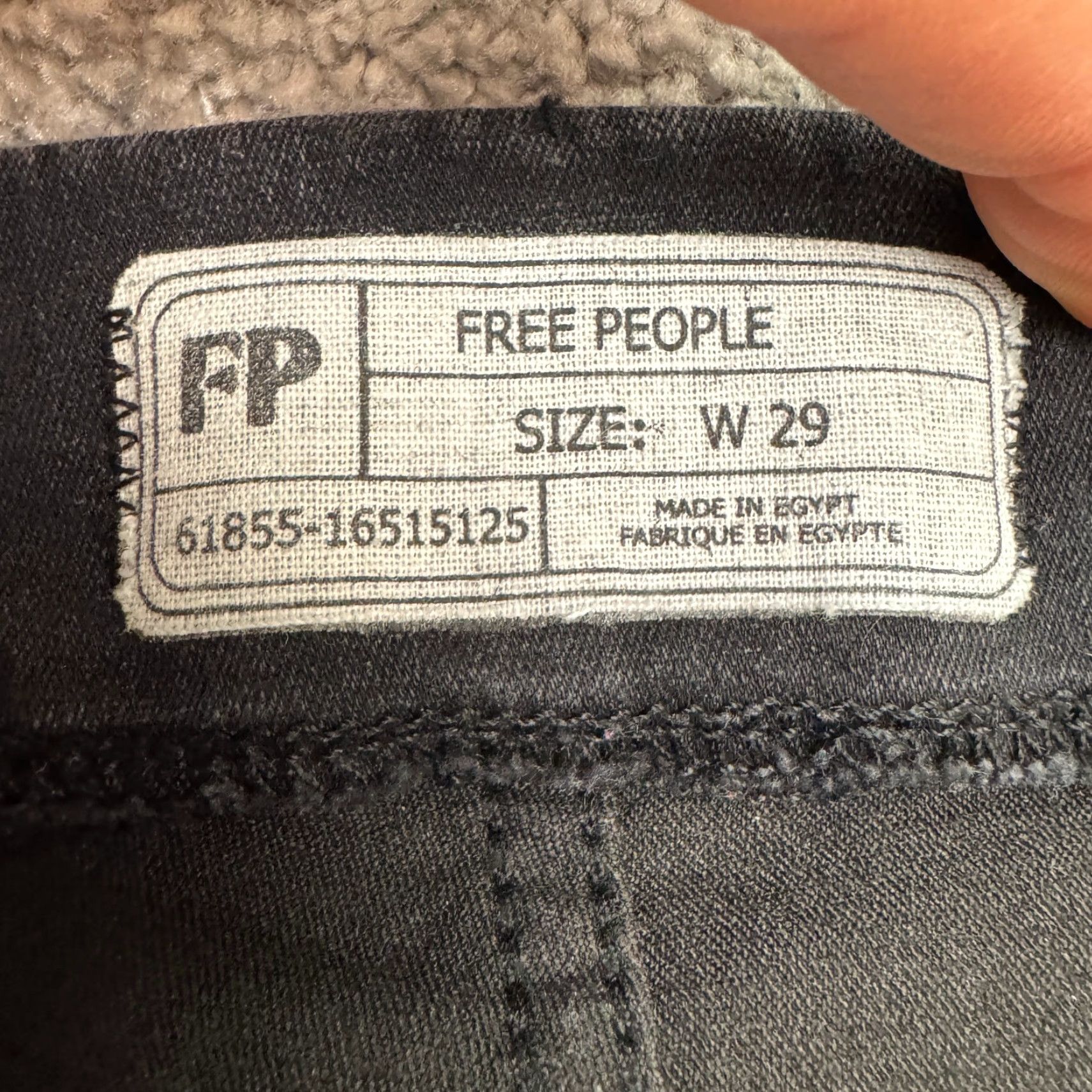 Free People Free People Jeans Jegging 29 Black High Rise Pull-On Slim Stretch Denim Women's Size 29" - 5 Thumbnail