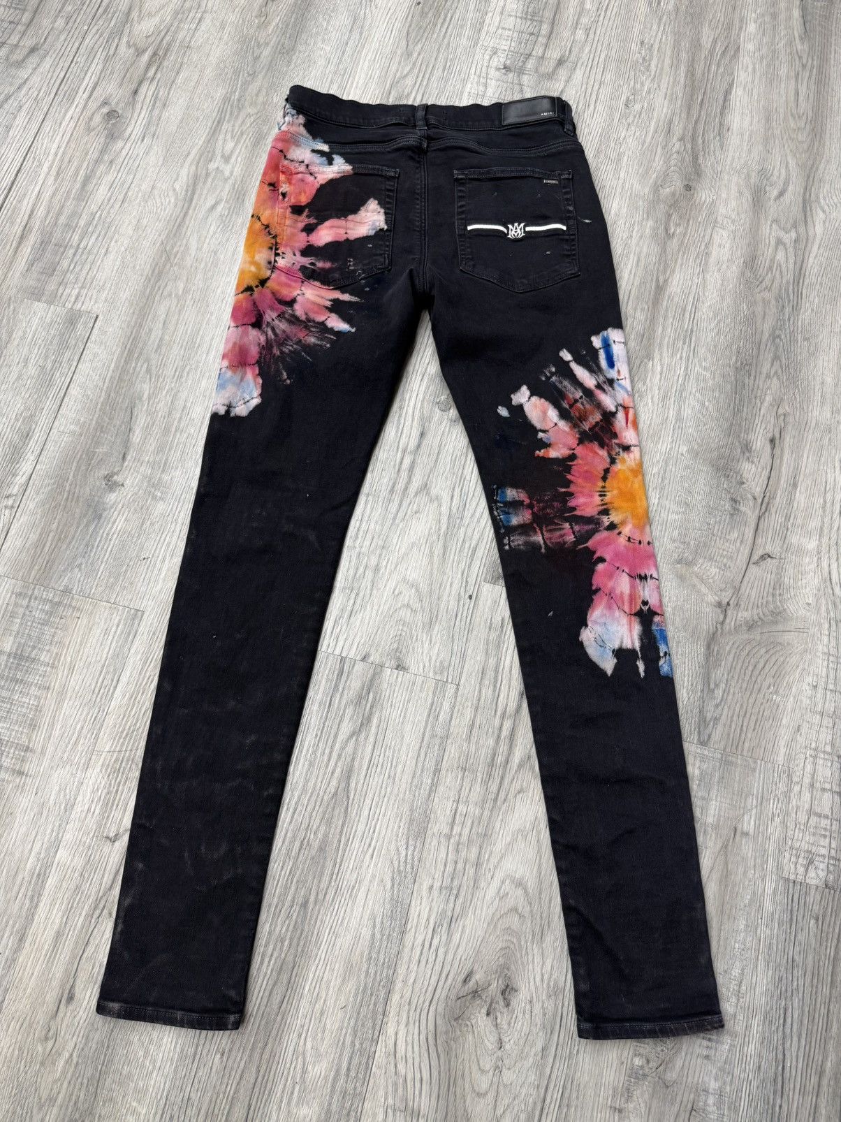 Amiri Amiri Black Tie-Dye Stretch Denim Jeans Size US 32 / EU 48 - 3 Thumbnail