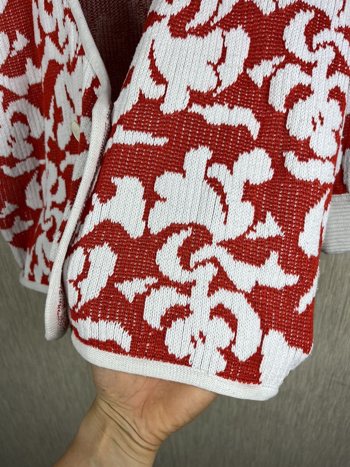 Givenchy Vintage Givenchy knitwear double-breasted floral cardigan Size M / US 6-8 / IT 42-44 - 18 Thumbnail