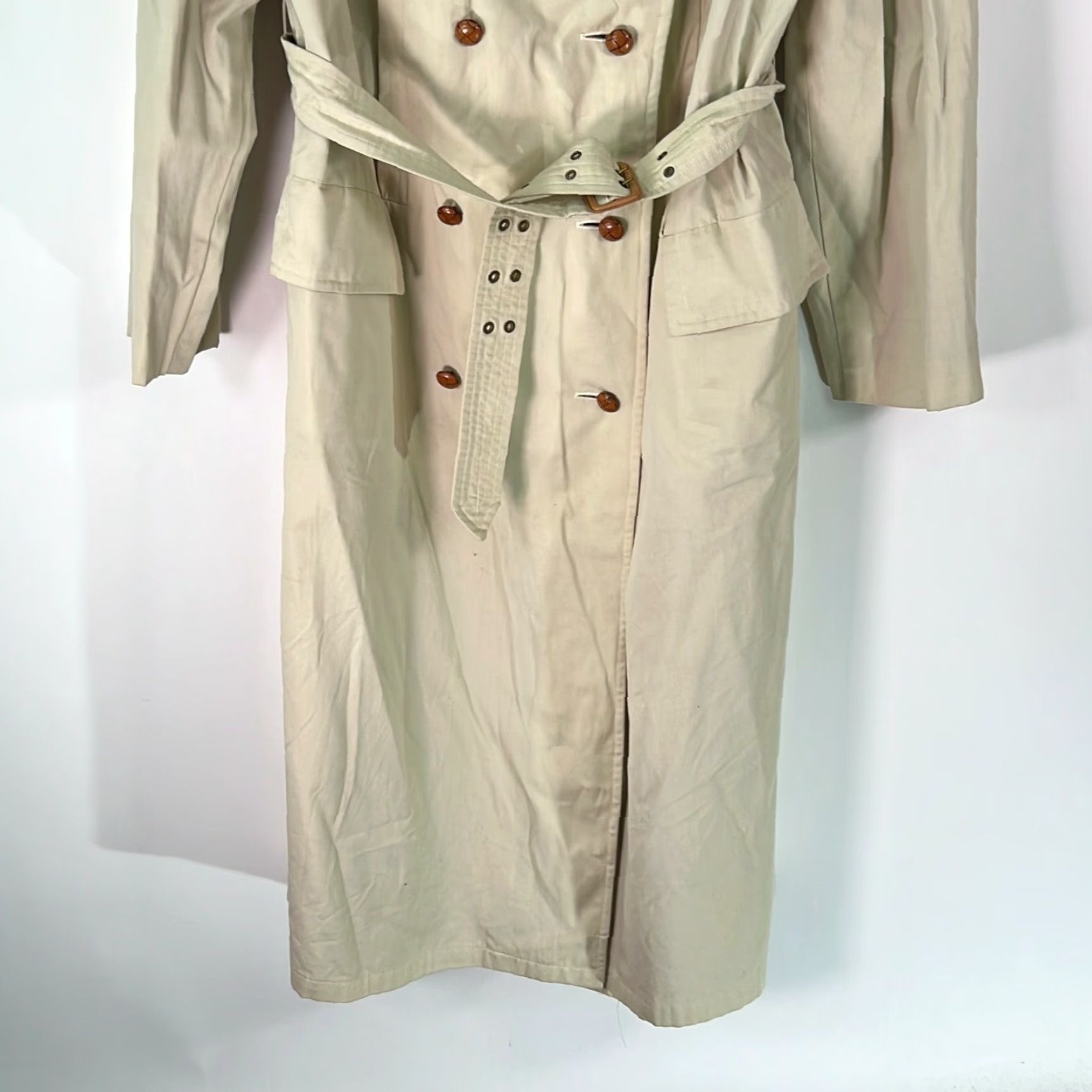Vintage VINTAGE Silver Sail Women's Trench Coat XL Beige Long Sleeve Casual Classic Button Front Size XL / US 12-14 / IT 48-50 - 4 Thumbnail
