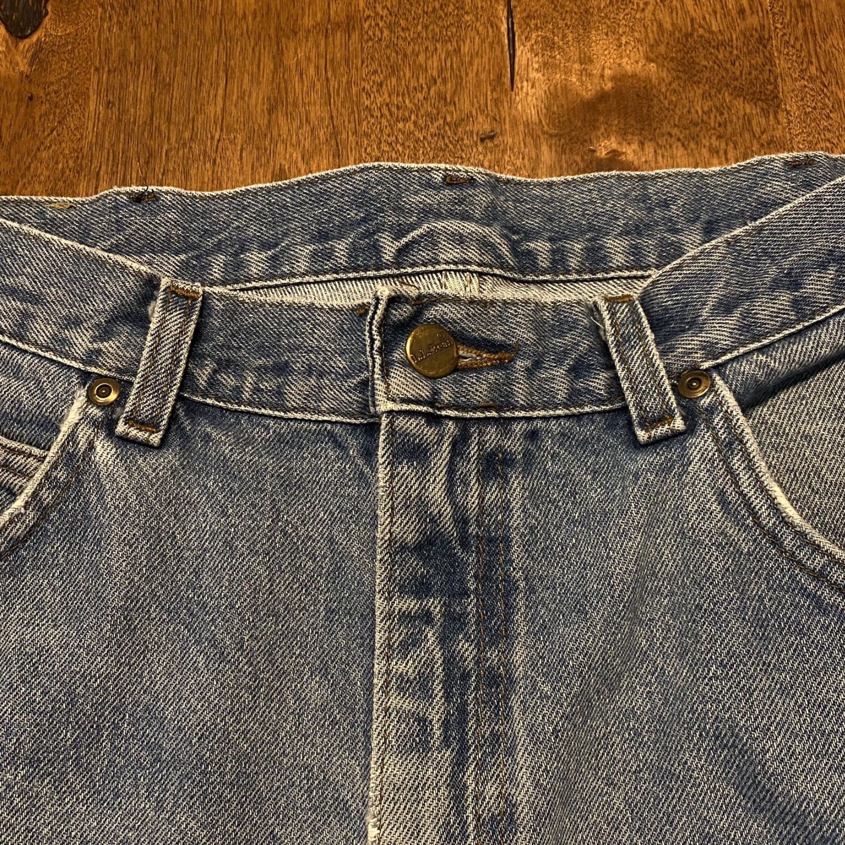 Vintage VINTAGE L.L. Bean Jeans Mens 36x32 Denim Pants Flat Front Straight Leg Outdoors Men Size US 36 / EU 52 - 3 Thumbnail