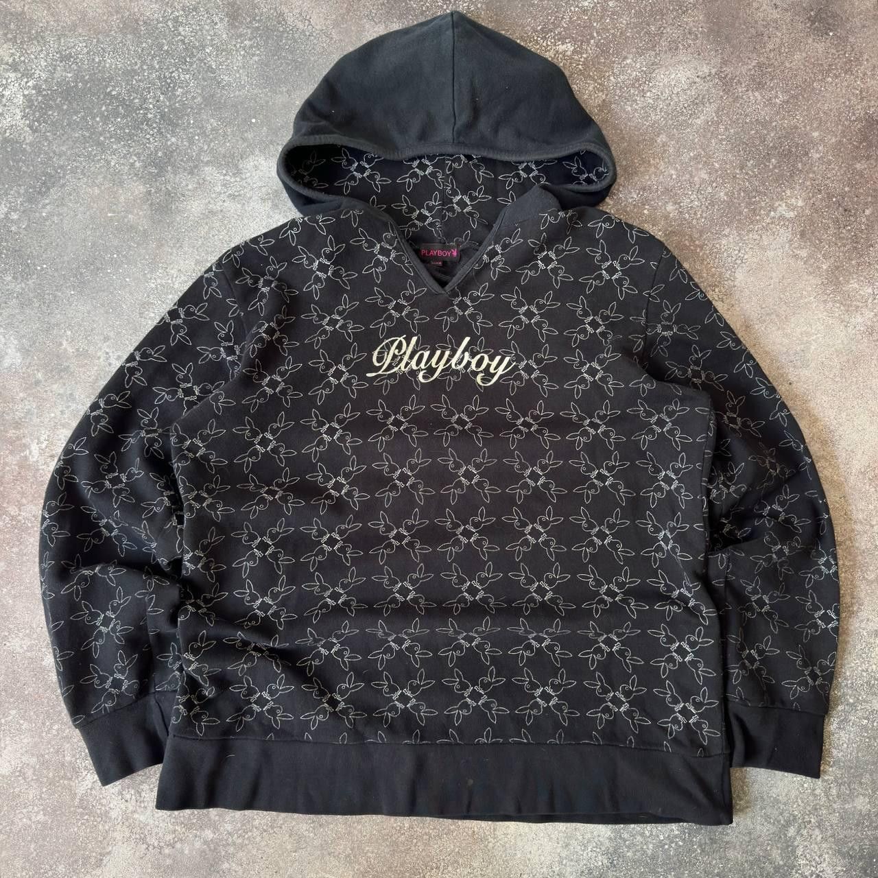 Hysteric Glamour × Japanese Brand × Playboy Y2K Playboy Vintage Iconic Glamour Monogram Logo Hoodie Size L / US 10 / IT 46 - 2 Thumbnail
