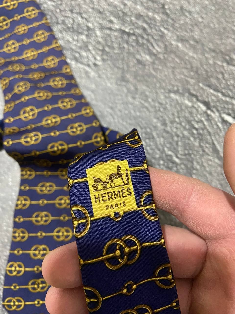 Hermes Vintage Hermes Mors et Gourmettes silk tie Size ONE SIZE - 2 Thumbnail