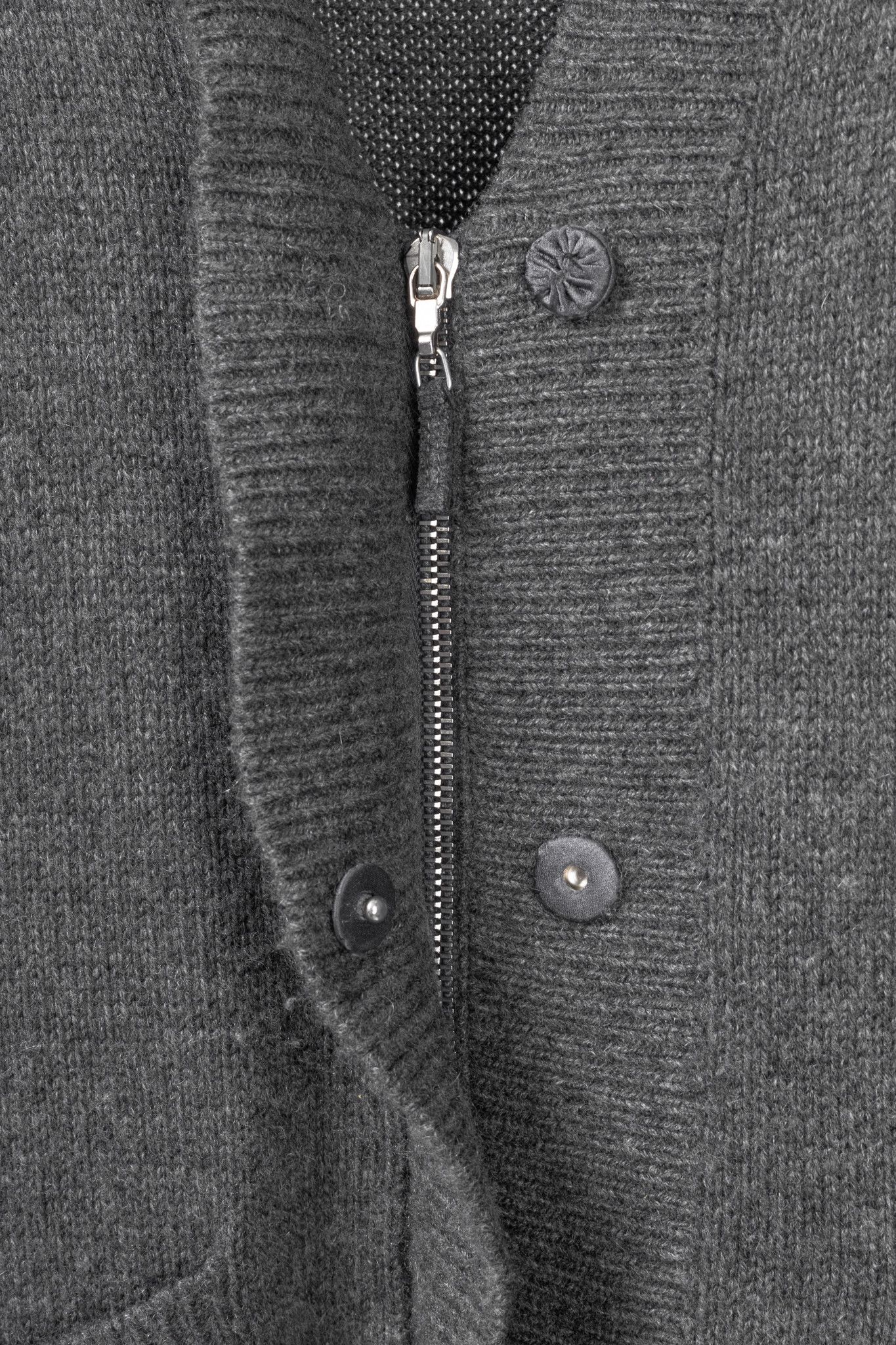 Brunello Cucinelli Brunello Cucinelli Grey Cashmere Fur-Trim-Hood Zip Cardigan Size S / US 4 / IT 40 - 7 Thumbnail