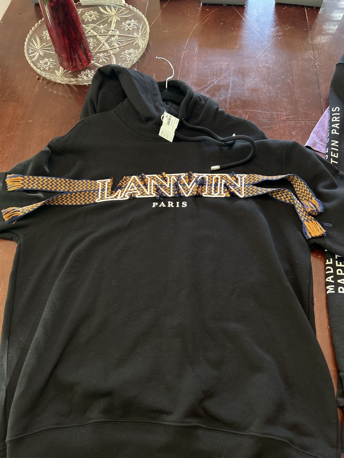 image of Lanvin Paris Hoodie in Black, Men's (Size XL)