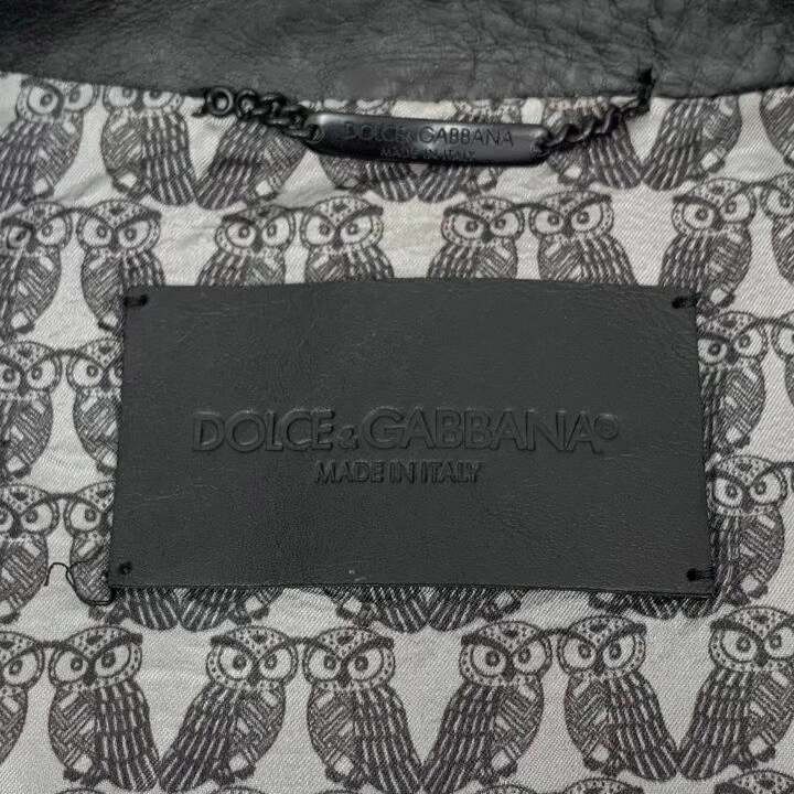 Dolce & Gabbana Dolce Gabbana Black Leather Zip Jacket Size US L / EU 52-54 / 3 - 5 Thumbnail