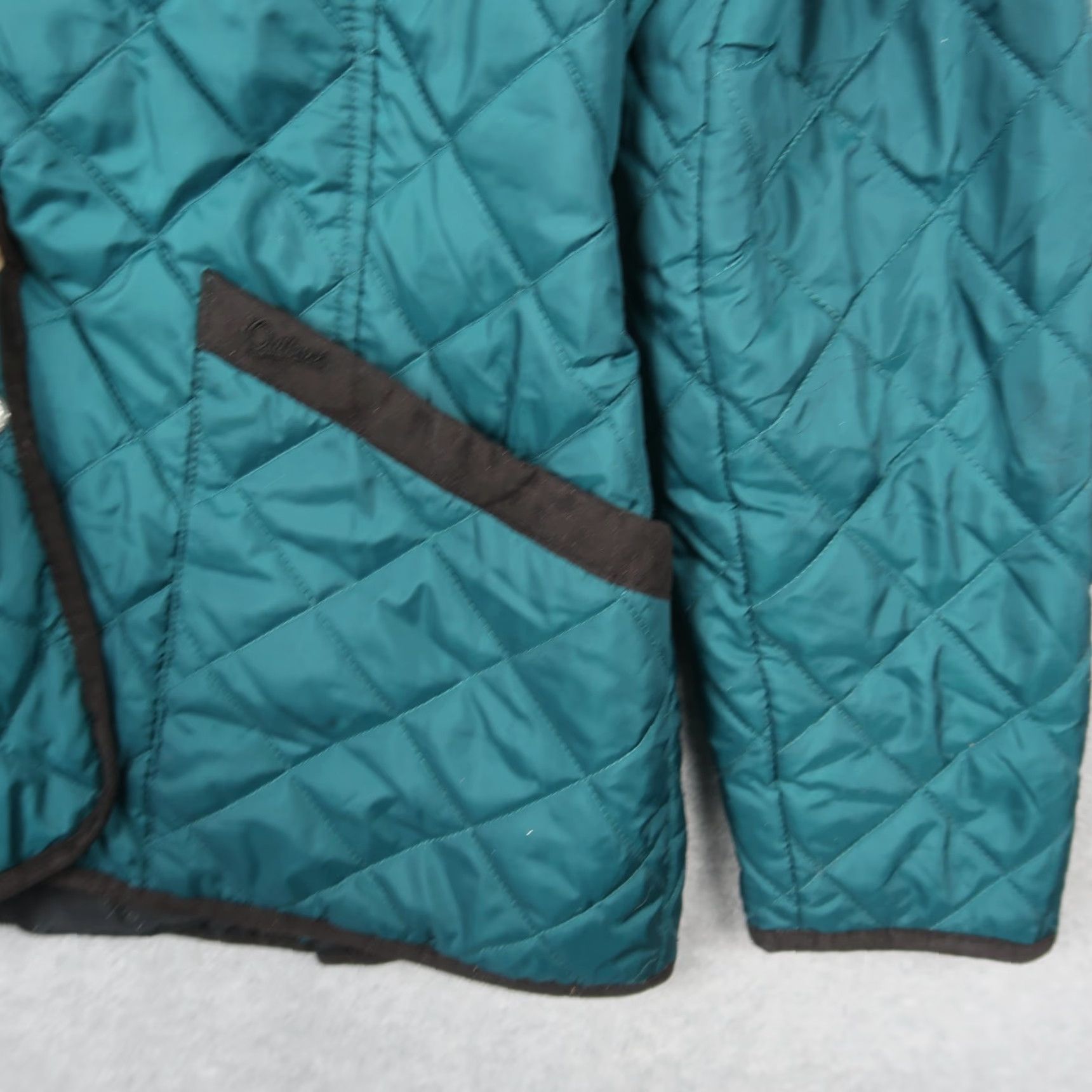 Altea Outback Trading Women’s Barn Coat Puffer Jacket Teal M Medium Preppy Quilted Corduroy Casual Coat Womens Size M / US 6-8 / IT 42-44 - 5 Thumbnail