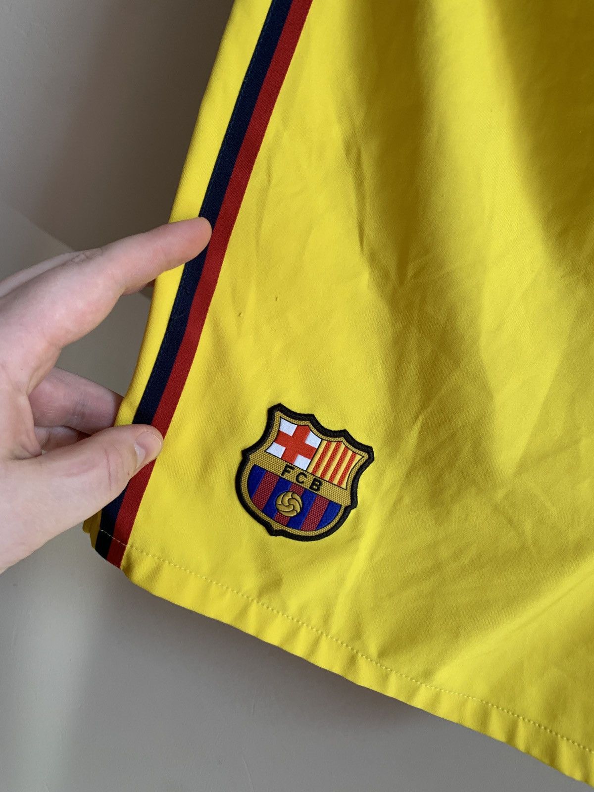 Nike FC Barcelona yellow soccer football shorts Nike Size US 38 / EU 54 - 3 Thumbnail