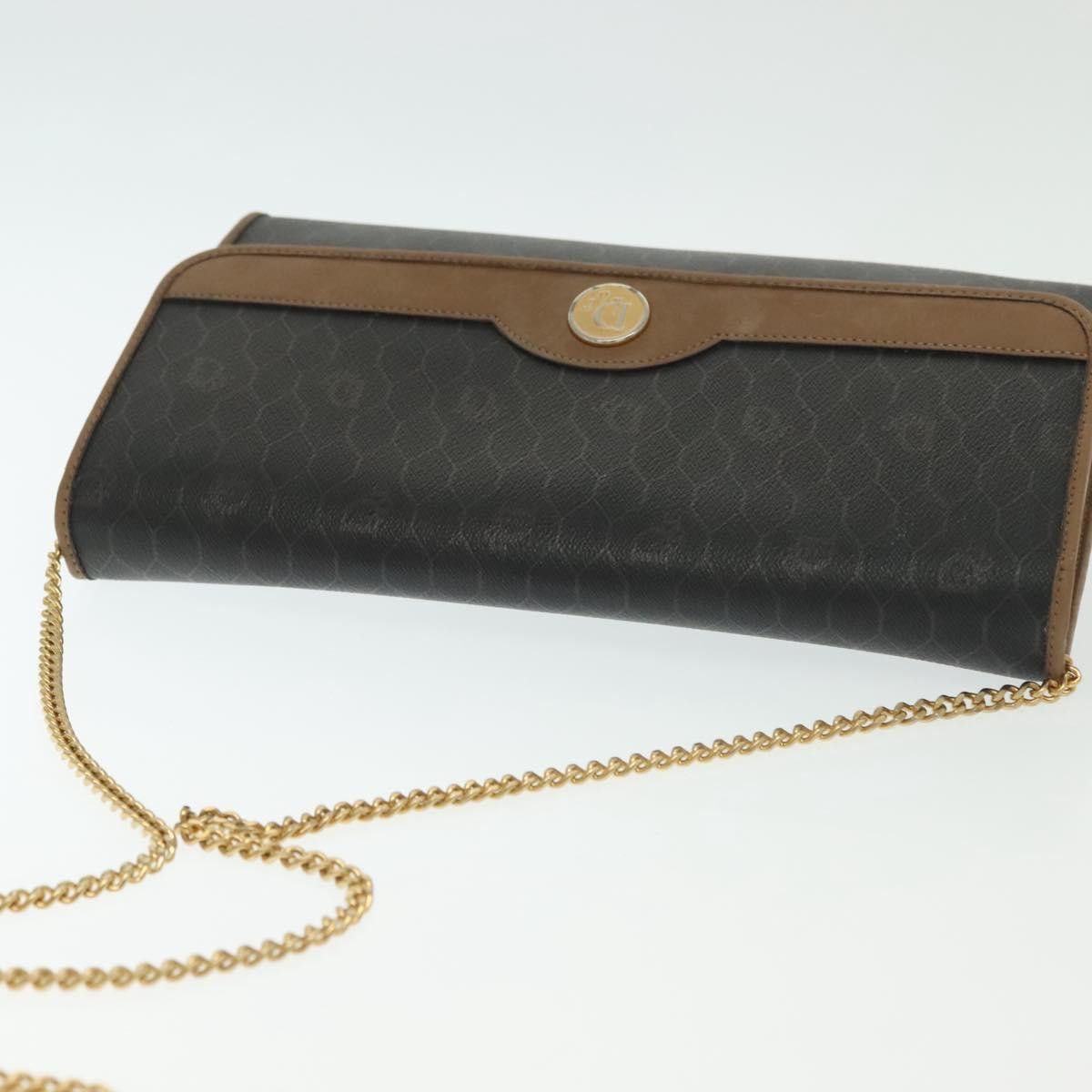 Dior DIOR Honeycomb Canvas Chain Shoulder Bag Pvc Black Gold Size ONE SIZE - 6 Thumbnail