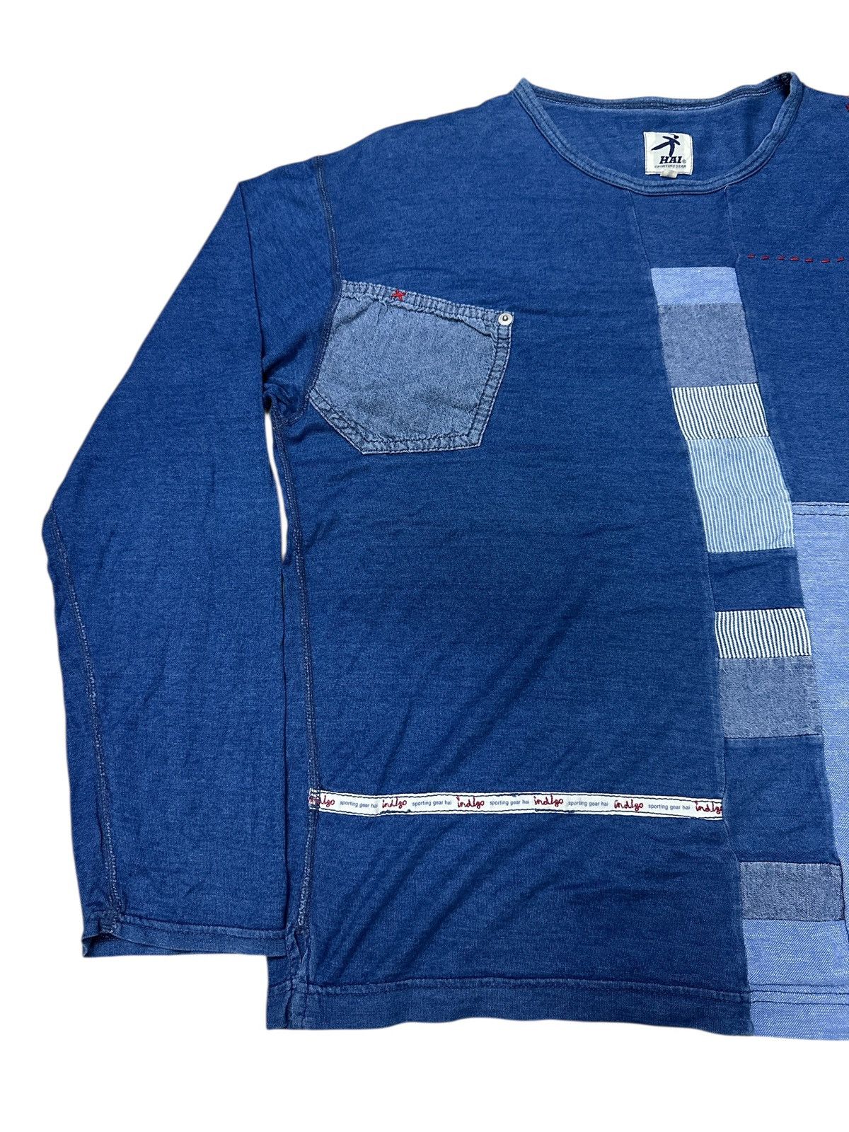 Issey Miyake Hai sporting gear blue indigo sashiko patchwork . Size US M / EU 48-50 / 2 - 4 Thumbnail