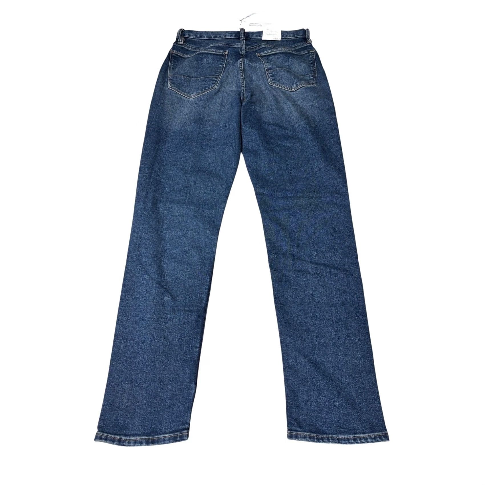 Banana Republic NWT Banana Republic Travel Slim Jeans Mens 30x32 Medium Wash Denim Blue Casual Straight Pocket 5-Pocket Button Zip Mens Size US 29 - 6 Thumbnail