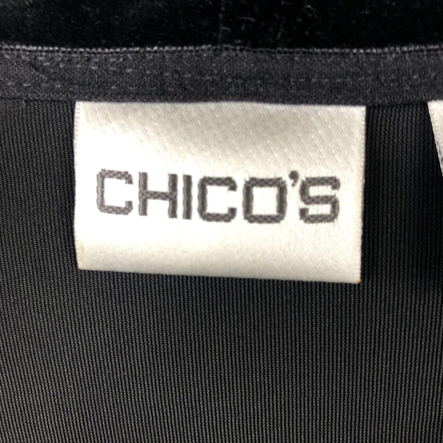 Vintage Chico's Jacket Womens Black Velvet Open Front Party Cocktail Holiday Ruffle Long Sleeve Short Hem Size 1 Size XS / US 0-2 / IT 36-38 - 6 Thumbnail
