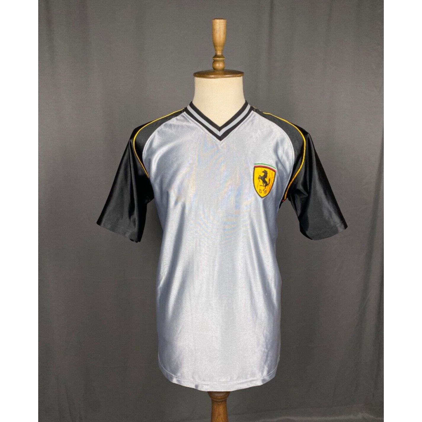 Ferrari Ferrari Vintage Big Logo Men's Gray Blue T-Shirt Standart Si Size US L / EU 52-54 / 3 - 1 Thumbnail