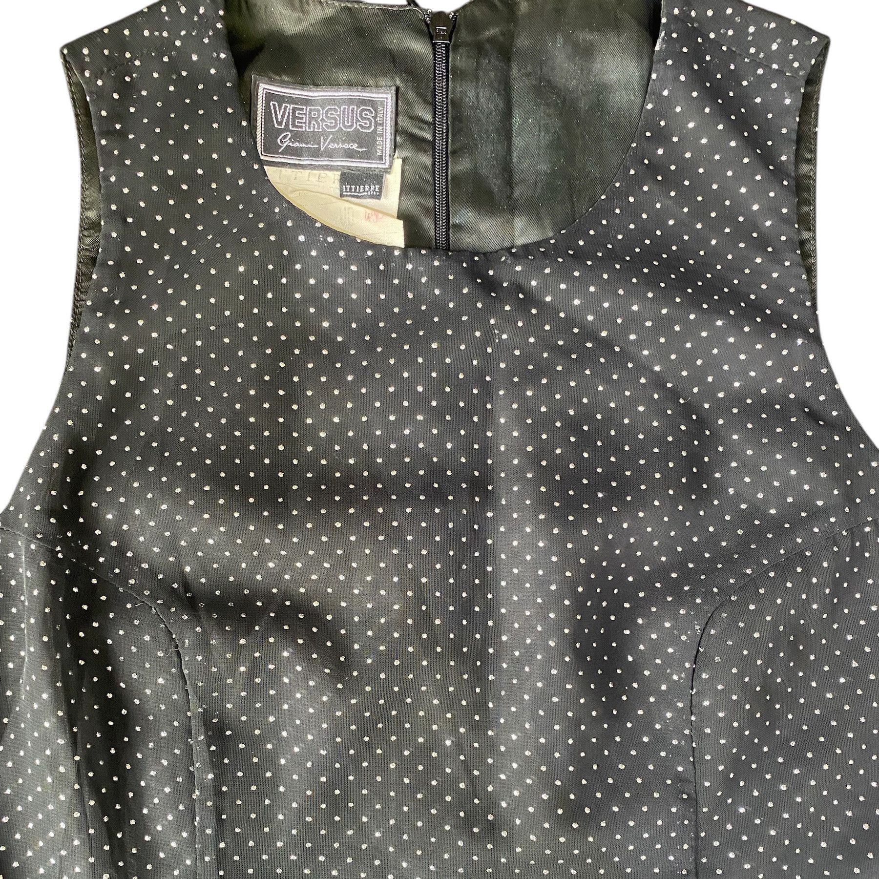 Versus Versace Vintage Black Studded Maxi Long Dress Size M / US 6-8 / IT 42-44 - 6 Thumbnail