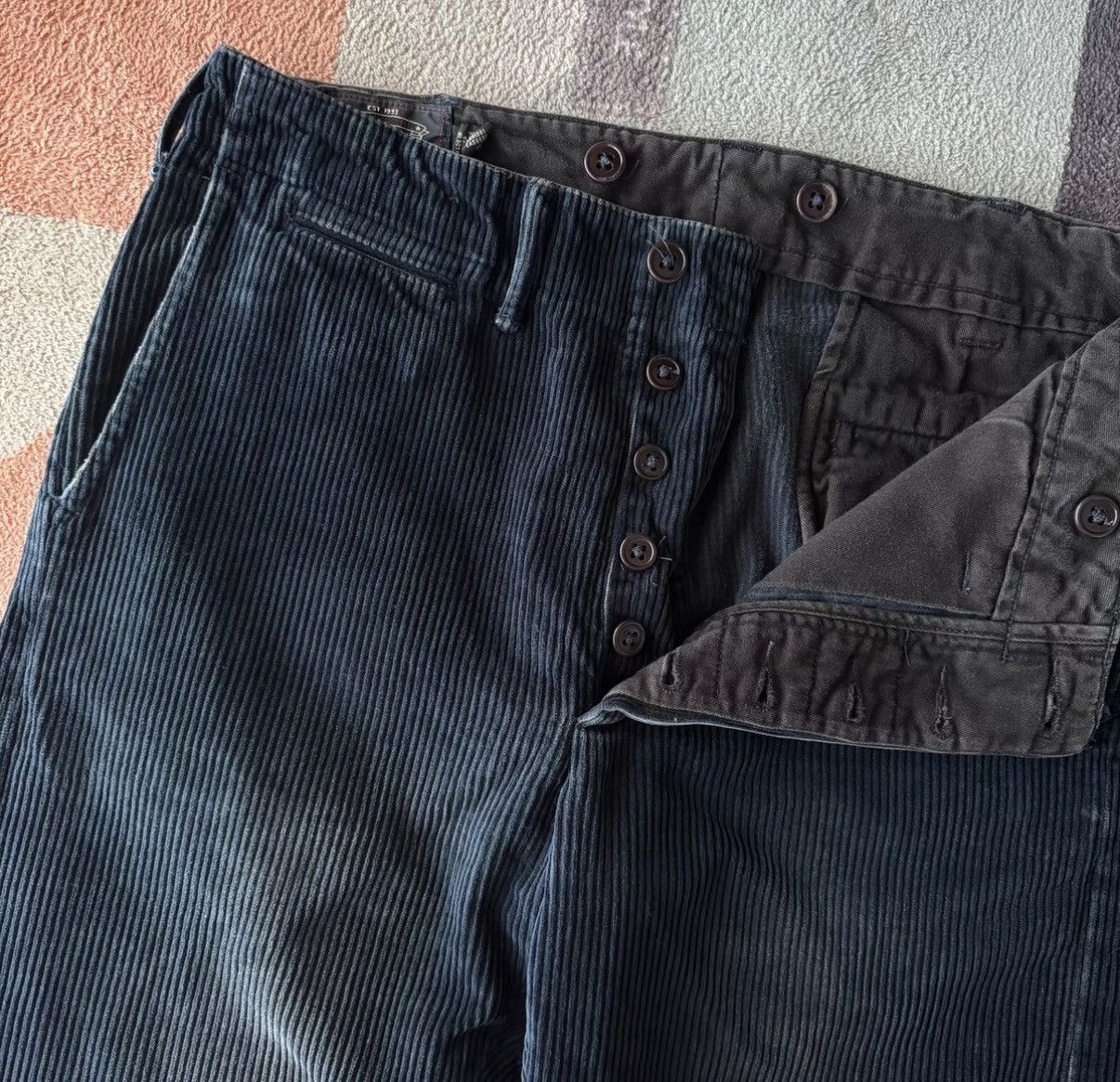 RRL Ralph Lauren RRL Ralph Lauren Double RL Indigo Corduroy Pants K22 Size US 30 / EU 46 - 4 Thumbnail