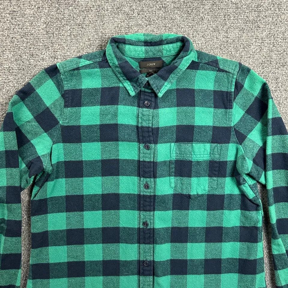 J.Crew J Crew Flannel Shirt Womens 8 Check Boy Pocket Cotton Wool Size M / US 6-8 / IT 42-44 - 2 Thumbnail