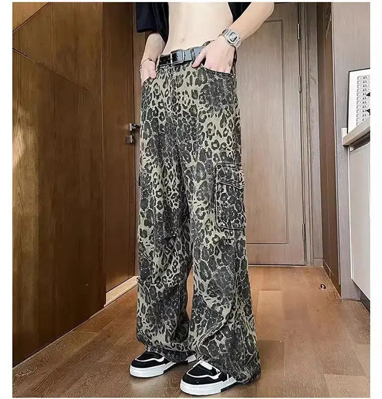 Japanese Brand Retro casual hip-hop leopard print jeans Size US 32 / EU 48 - 3 Thumbnail