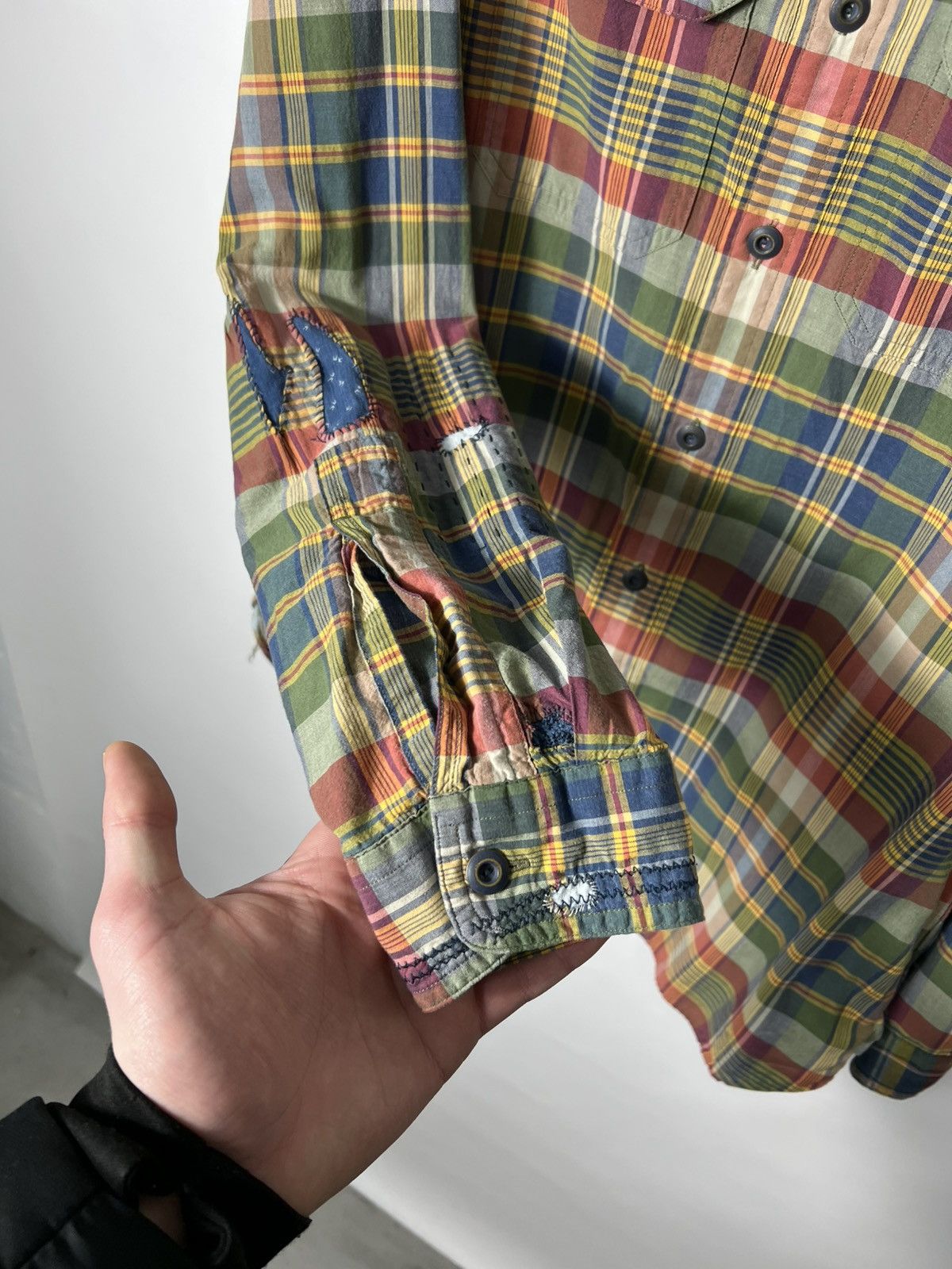 Polo Ralph Lauren Vintage rare Polo Ralph Lauren Custom Fit Patchwork Shirt Size US M / EU 48-50 / 2 - 9 Thumbnail