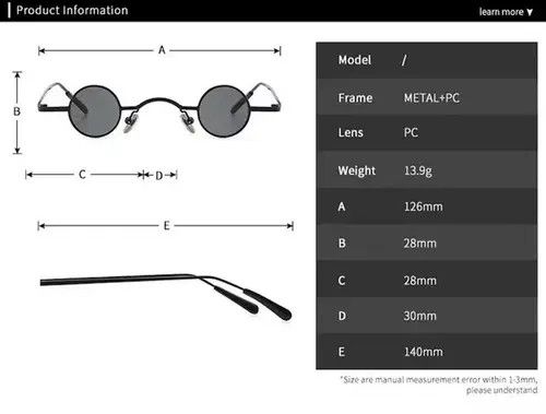 VIBE Retro punk sunglasses Size ONE SIZE - 4 Thumbnail