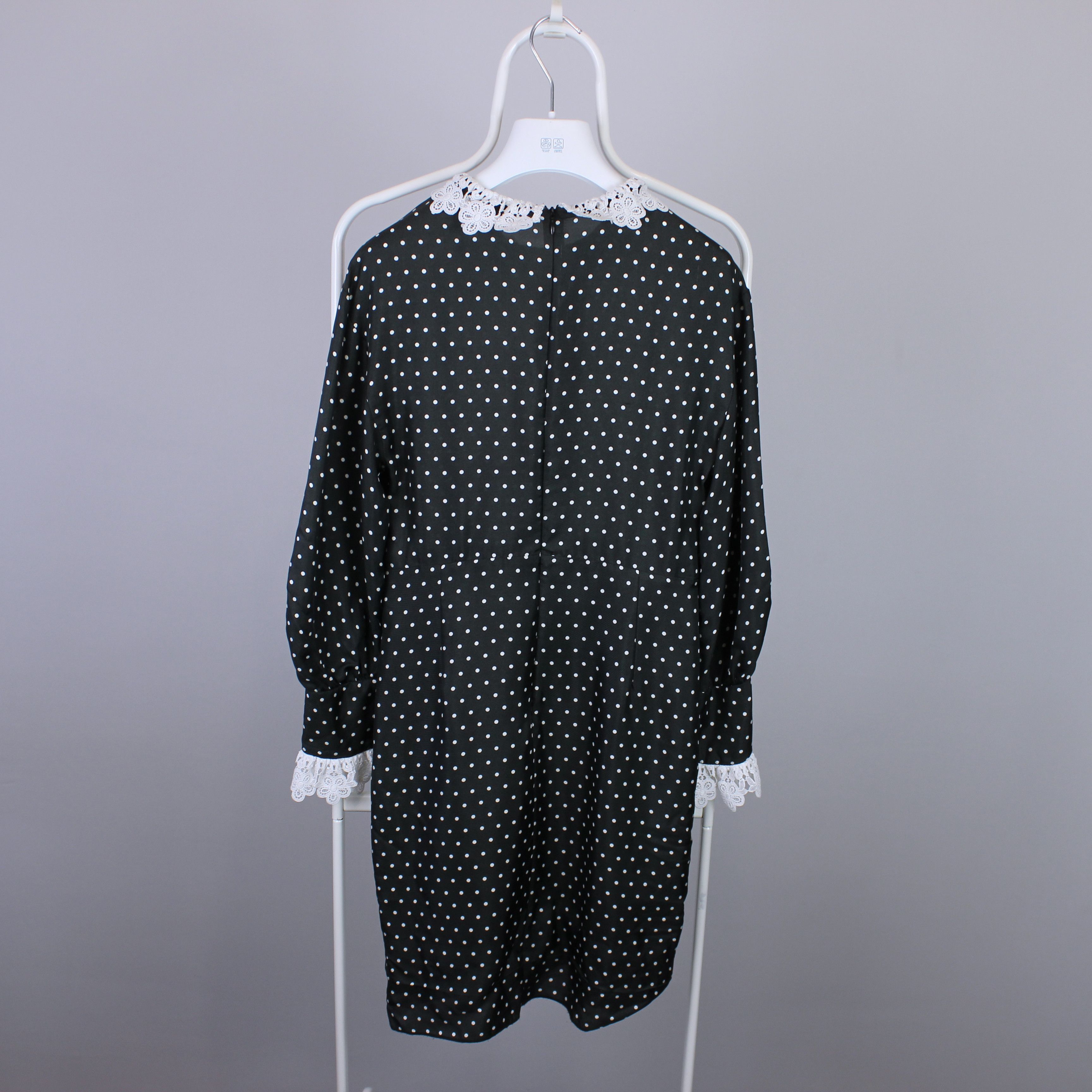 Sandro SANDRO Lace trim and polka-dot mini dress SIZE FR 36 Size XS / US 0-2 / IT 36-38 - 8 Thumbnail