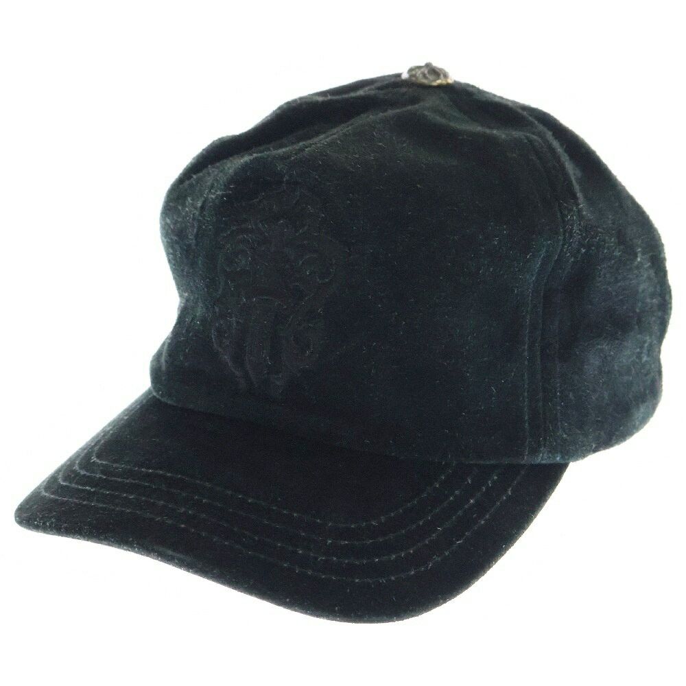 【人気/関税/送料込み】 Chrome Hearts Suede Hat Black - Chrom Chrome Hearts 5 Panel Suede Baseball Cap Black - US