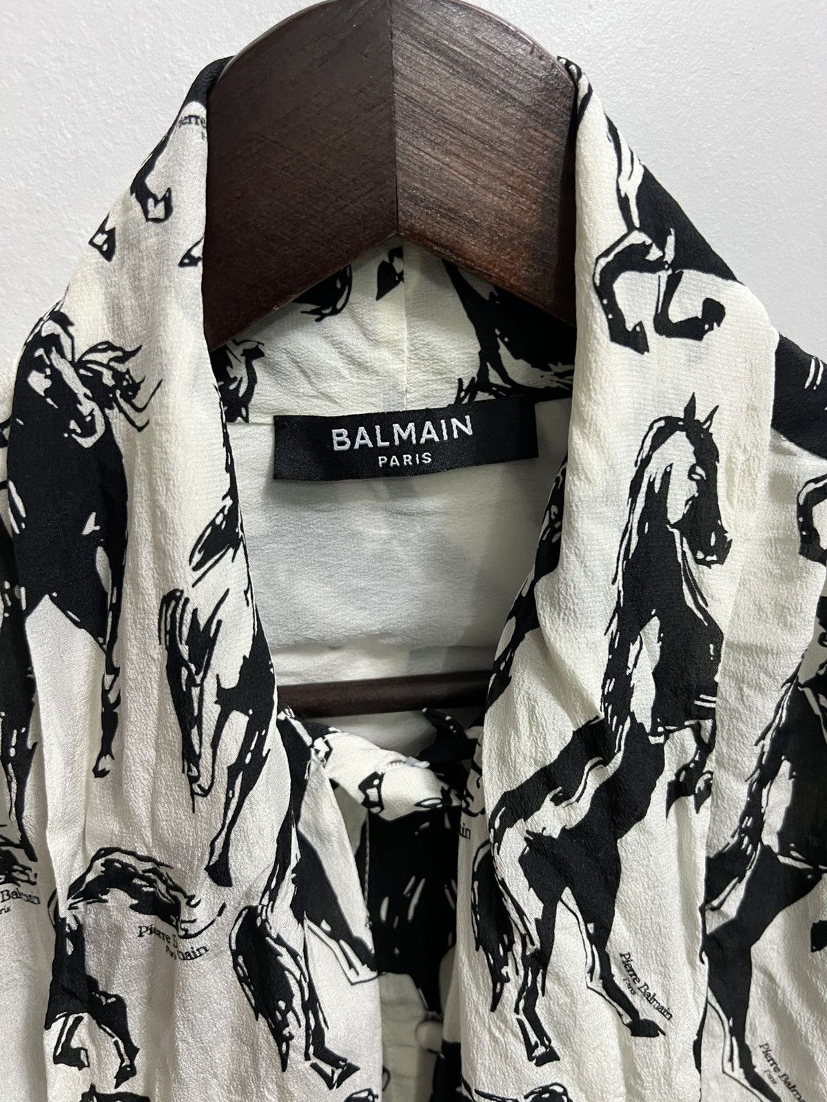 Balmain Balmain Printed Silk Shirt Tie Neck Size S / US 4 / IT 40 - 5 Thumbnail