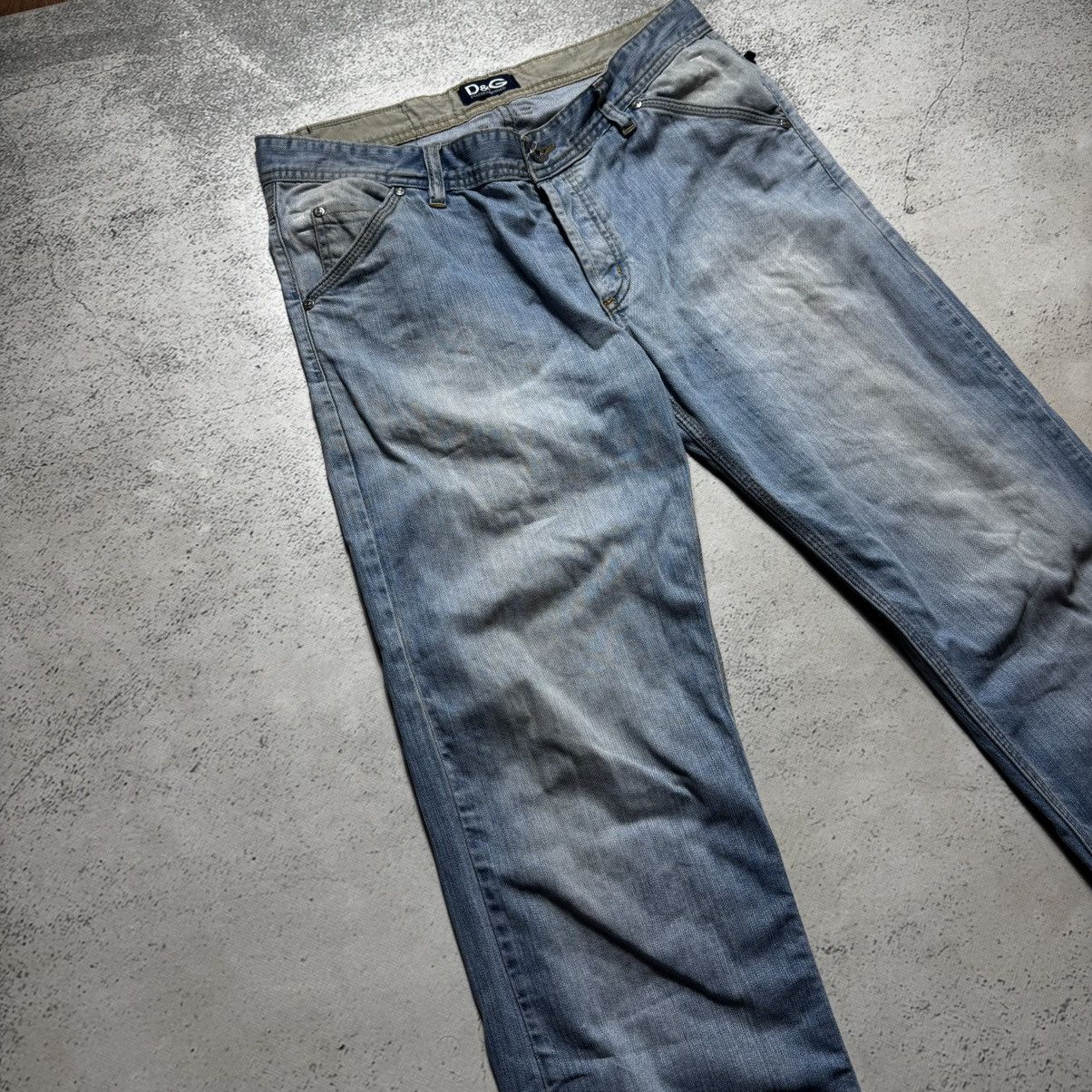 Dolce & Gabbana vintage distressed baggy fit dolce gabbana jeans faded y2k Size US 33 - 2 Thumbnail