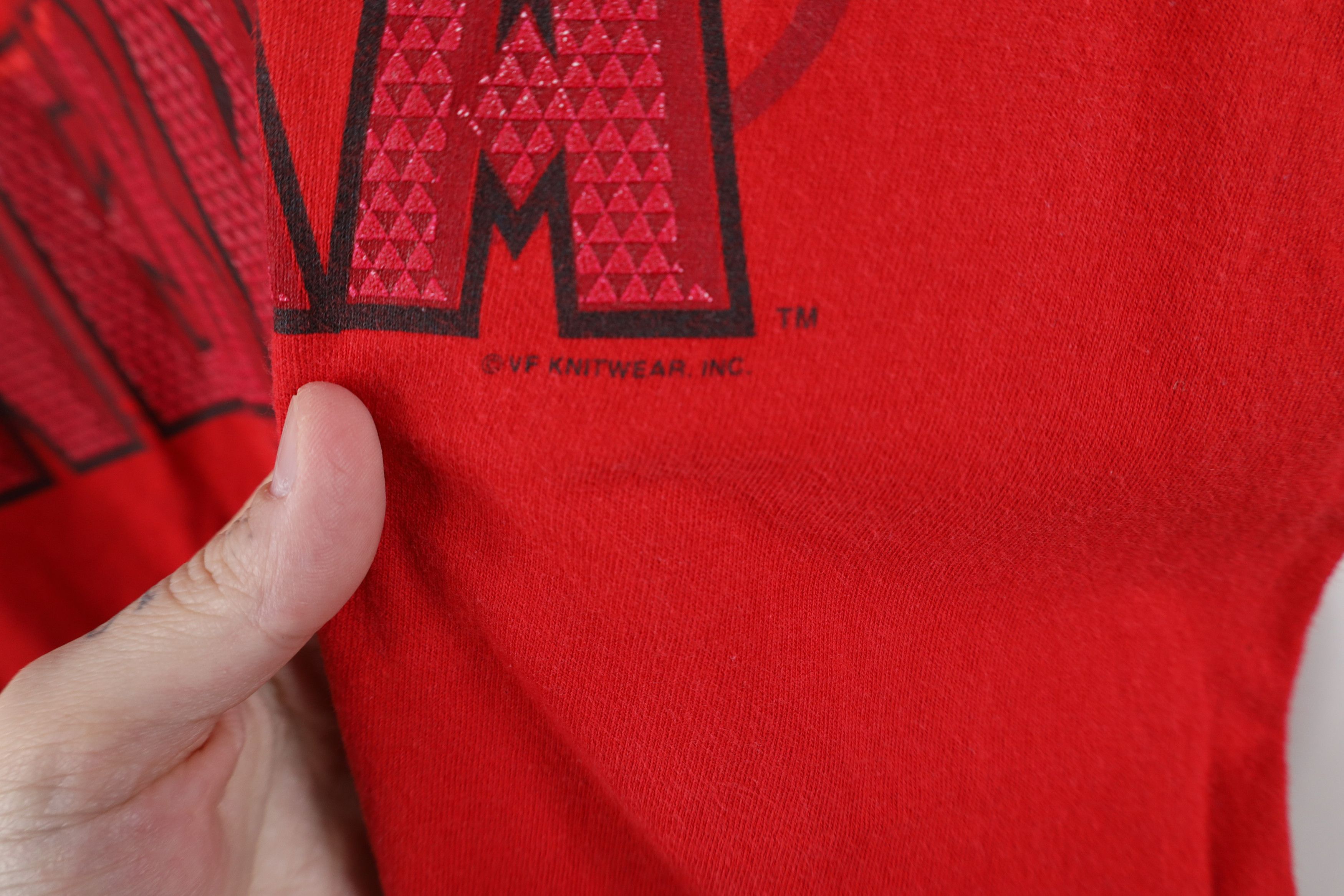 Vintage Vintage 90s of Nebraska Long Sleeve T-Shirt Red Cotton USA Size US L / EU 52-54 / 3 - 5 Thumbnail