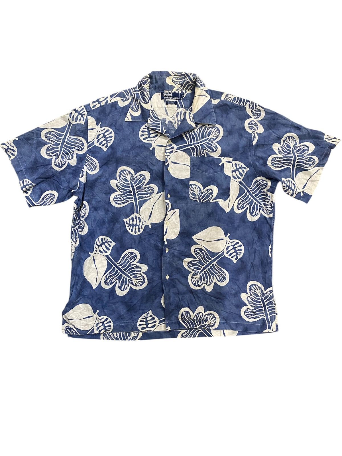 Polo Ralph Lauren × Ralph Lauren 1990's Linen Mix Fabric Floral Hawaiian Shirt Size US XL / EU 56 / 4 - 1 Thumbnail