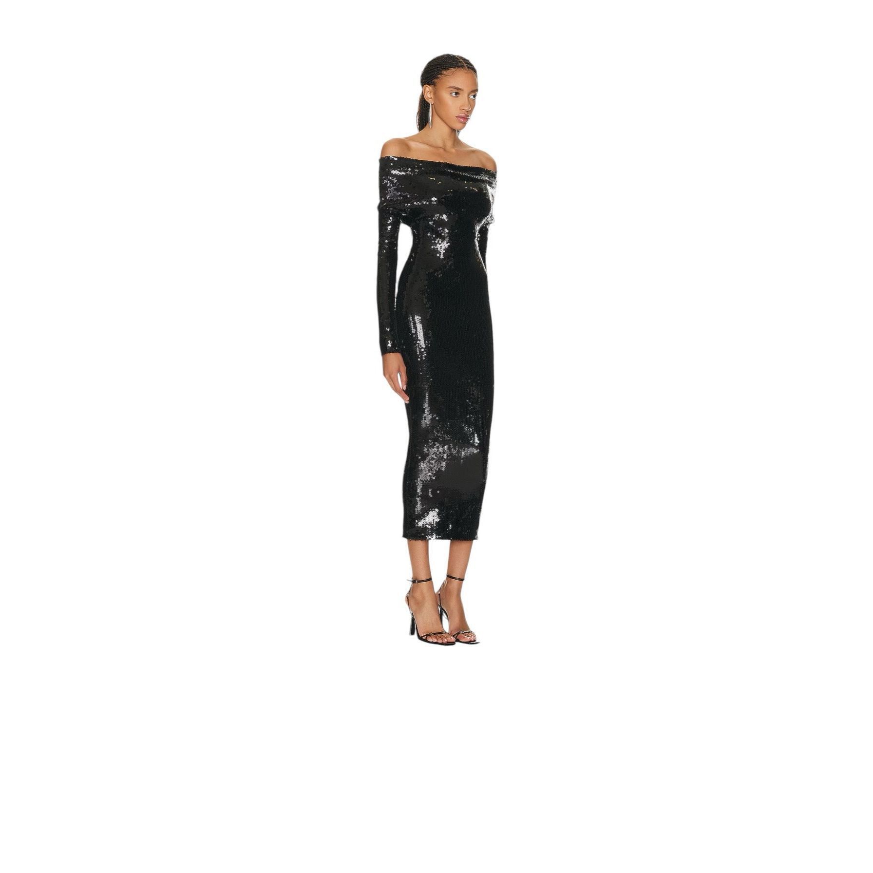 Alexandre Vauthier ALEXANDRE VAUTHIER Couture Edit Dress Black Sequin Size 36 US Small NWT $1,380 Size XS / US 0-2 / IT 36-38 - 2 Thumbnail