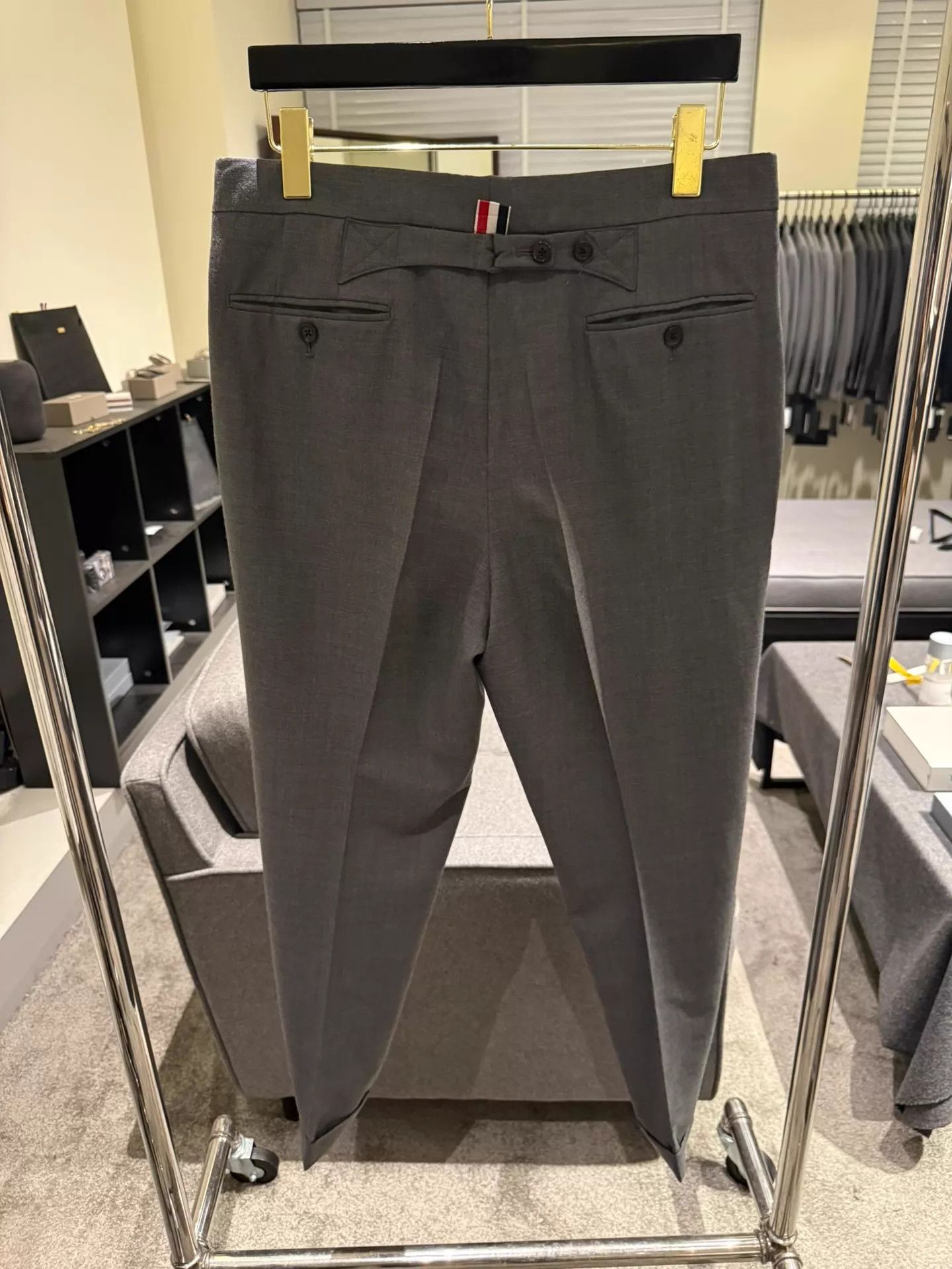 Thom Browne Thom Browne Classic Mid-Gray Wool Trousers Size 3 95N Size US 36 / EU 52 - 2 Thumbnail