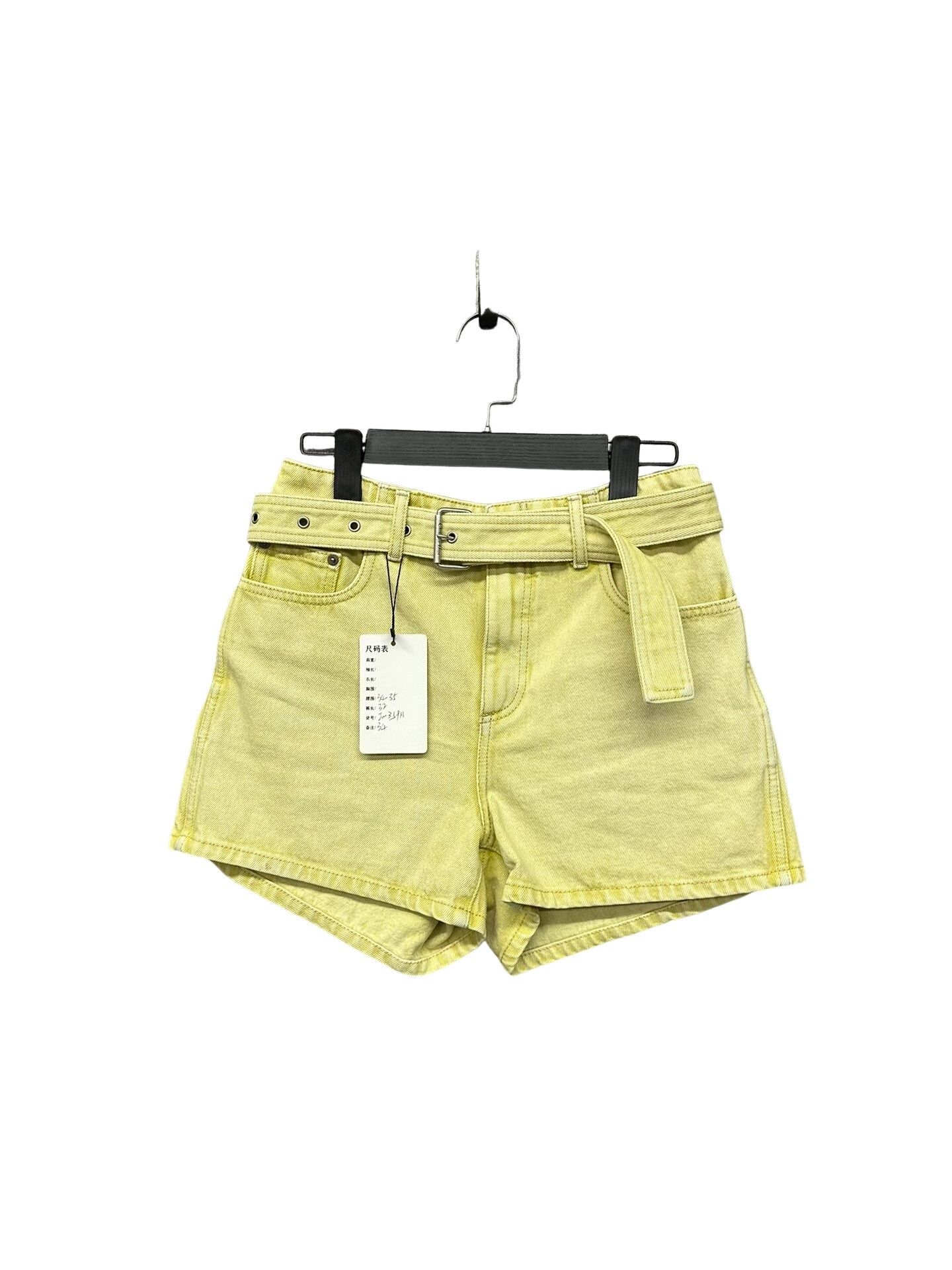Dior Dior Belted Yellow Denim Shorts FR 34 Size 25" / US 0 / IT 36 - 1 Thumbnail