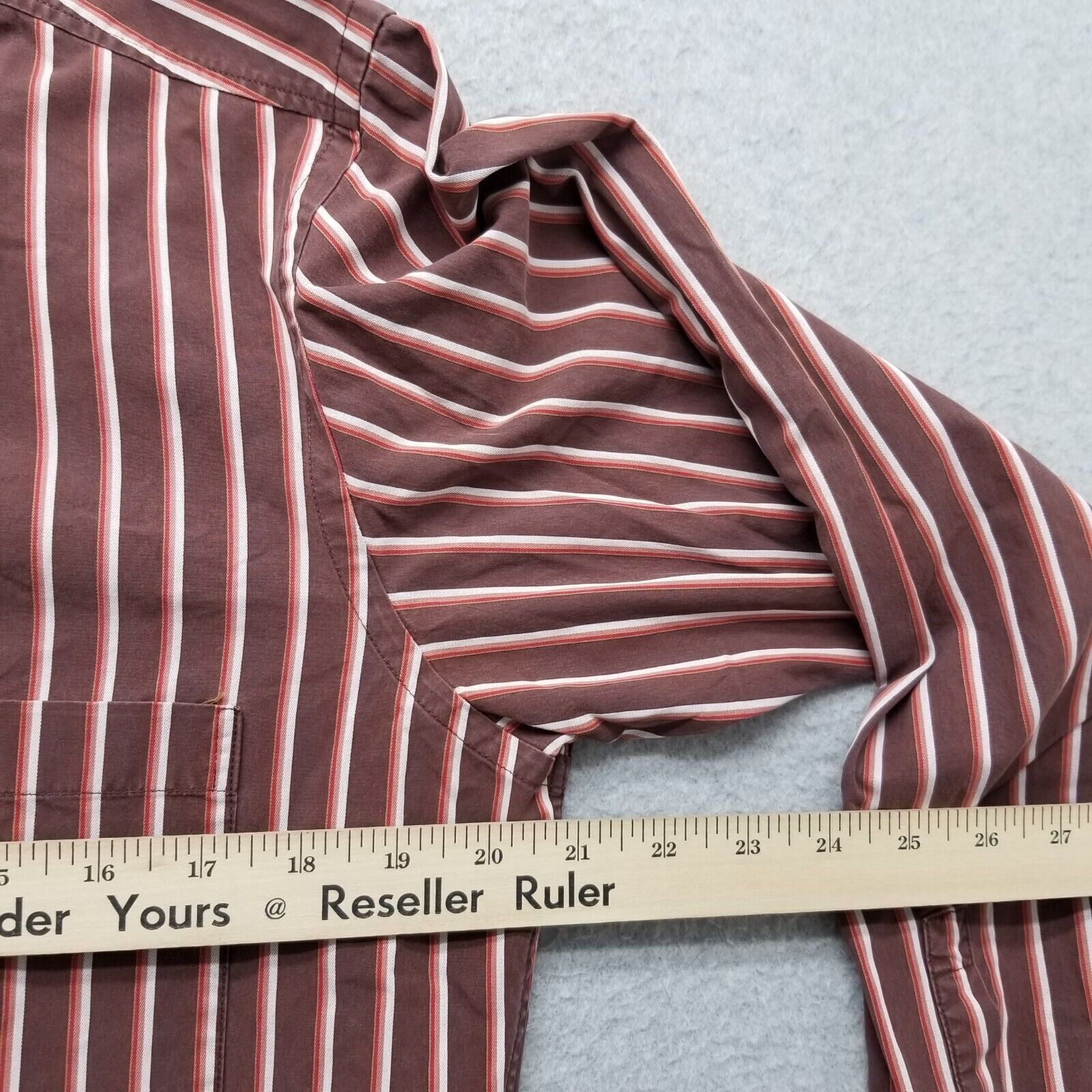Hugo Boss Boss Shirt Mens Striped Button Up Long Sleeve Pocket Size US S / EU 44-46 / 1 - 10 Thumbnail