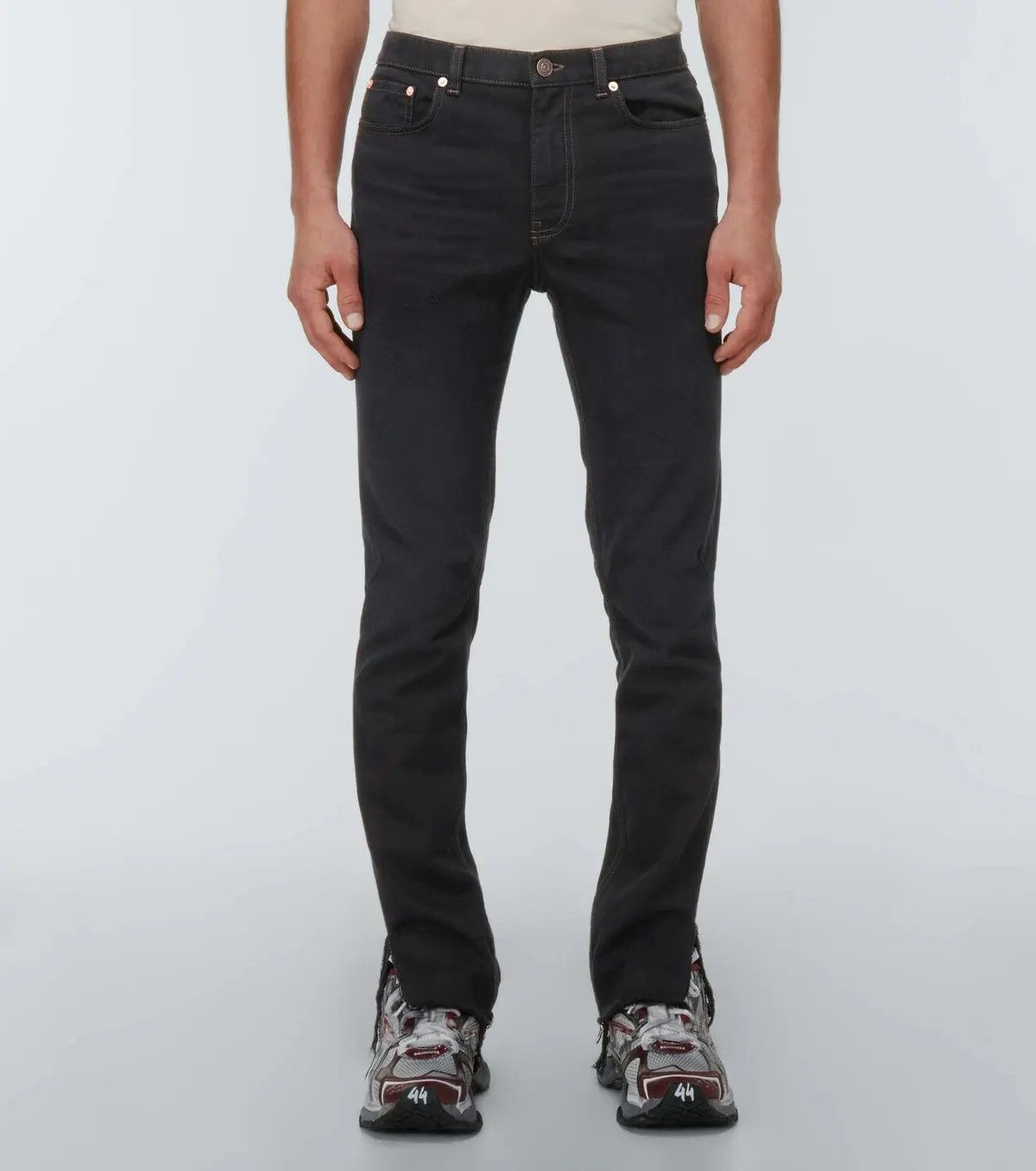 Balenciaga o1mt1gz1224 Super Fitted Jeans in Black Size US 33 - 5 Thumbnail