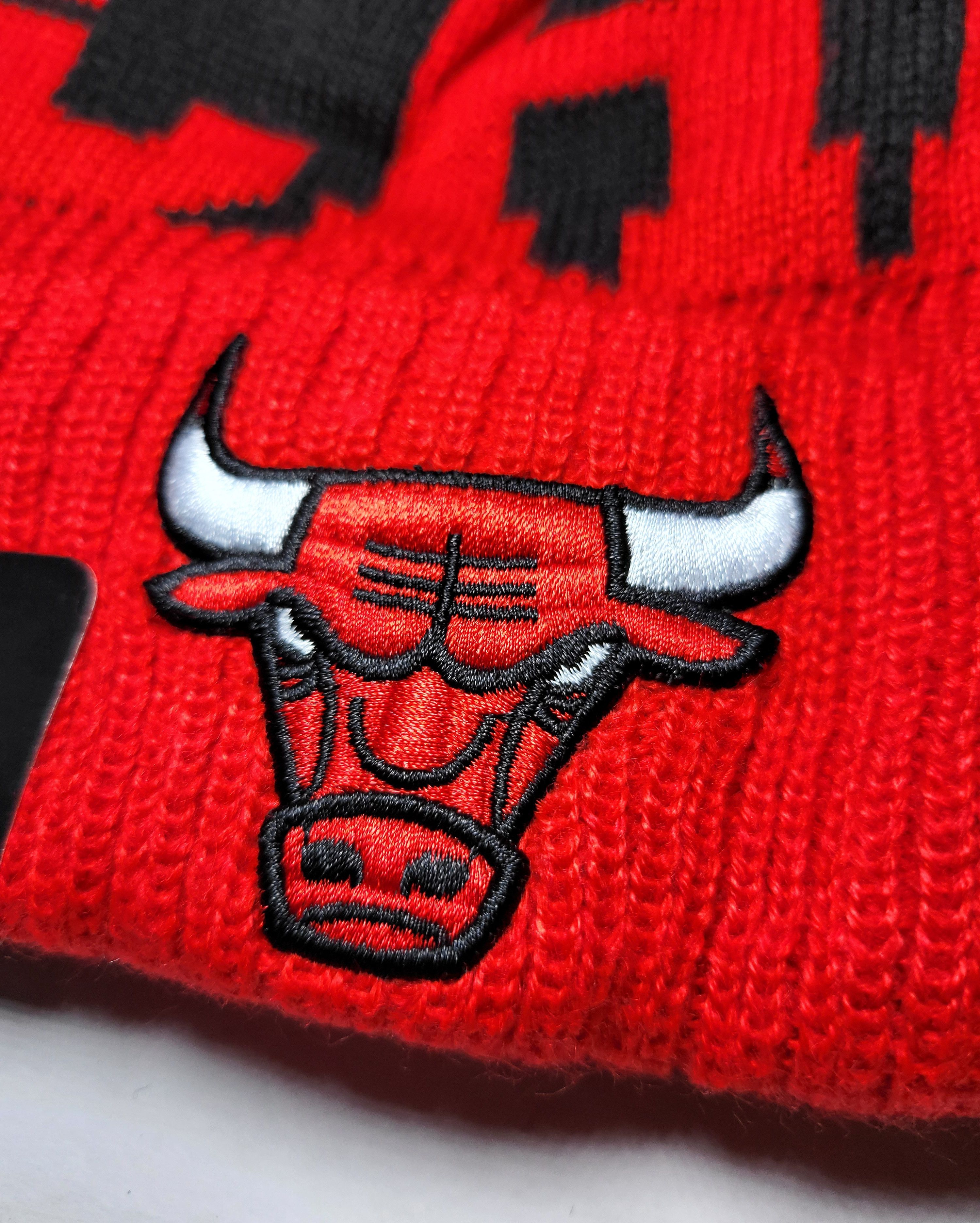 NBA NWT Chicago Bulls Waffle Knit Sports Beanie Fleece Lined Size ONE SIZE - 5 Thumbnail