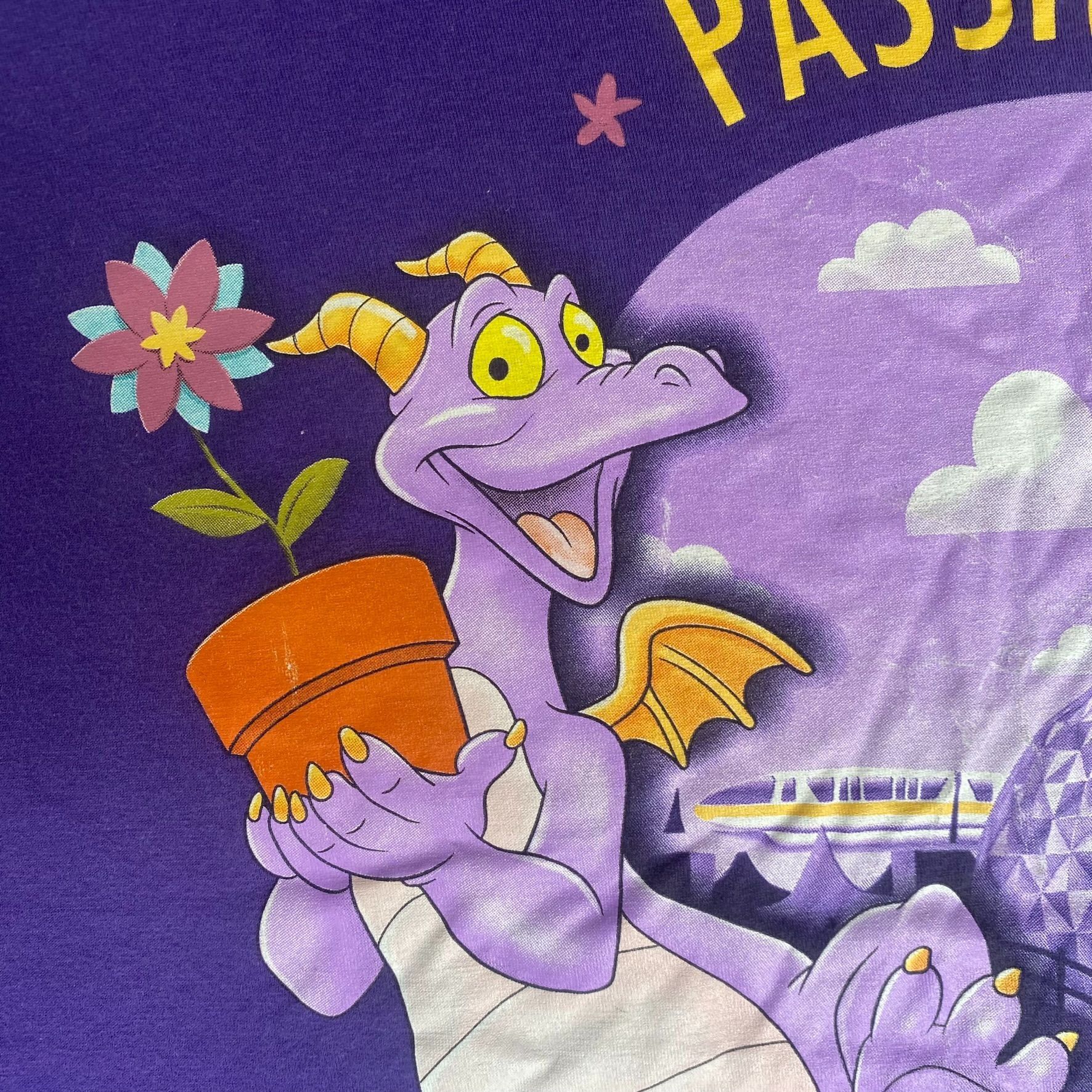 Disney Vintage Y2K Figment Dragon Shirt Disney Epcot Flower Fest Te Size US XL / EU 56 / 4 - 4 Thumbnail